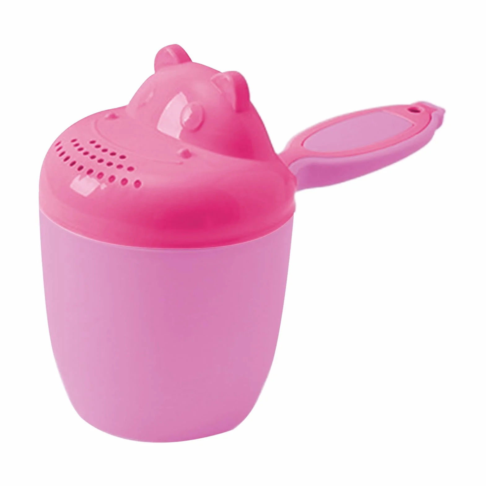 Baby Bath Cup, Toddler Rinse Jug, Cartoon Pourer Design, Thickened Safety Feature for Hair Washing and Bathing, Shower Rinsing, Kids Bath Time Acessories 215.17 Inch Pink, Green
