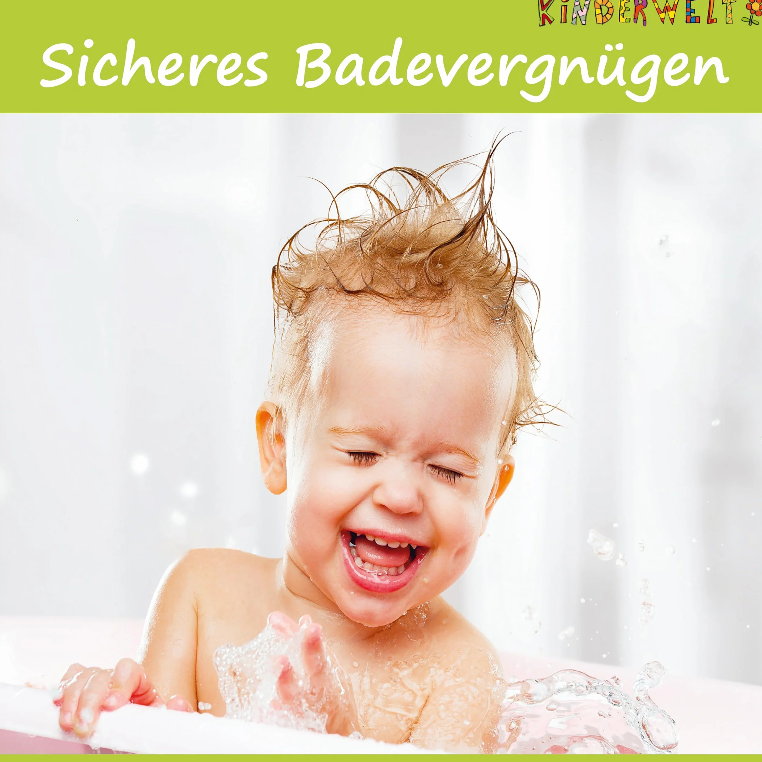 KiNDERWELT Wanna do kąpieli dla niemowląt 100 cm - Wanna do kąpieli dla dzieci z motywem Funny Farm - Bez BPA - Wanna do kąpieli dla niemowląt i noworodków - aqua