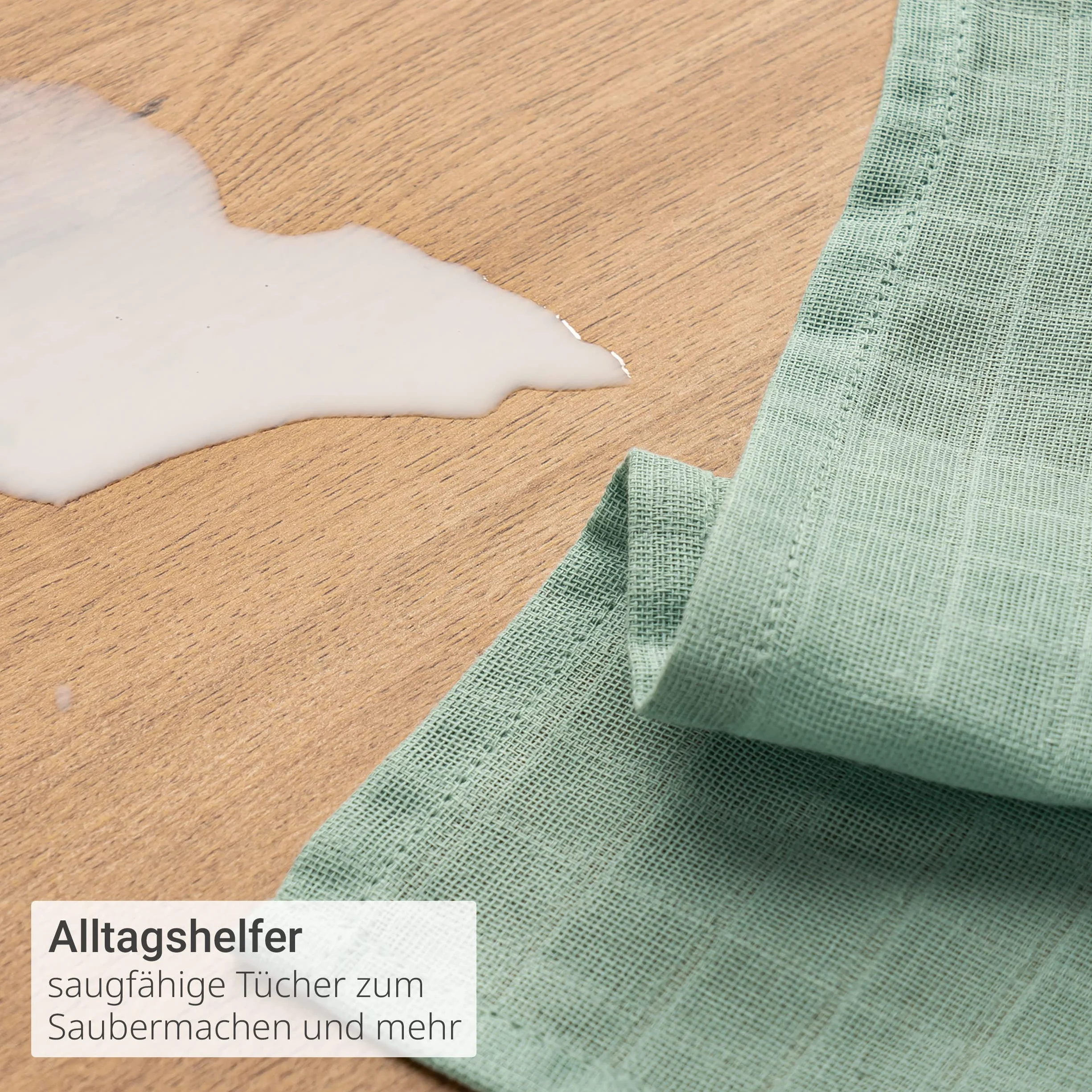 LaLoona pieluchy muślinowe, 5 sztuk, 70 x 70 cm, 5 sztuk, miękkie ściereczki z muśliny, sprawdzone pod kątem ÖkoTex, kolorowe pieluchy materiałowe, 100% bawełny (miętowo-żółte)