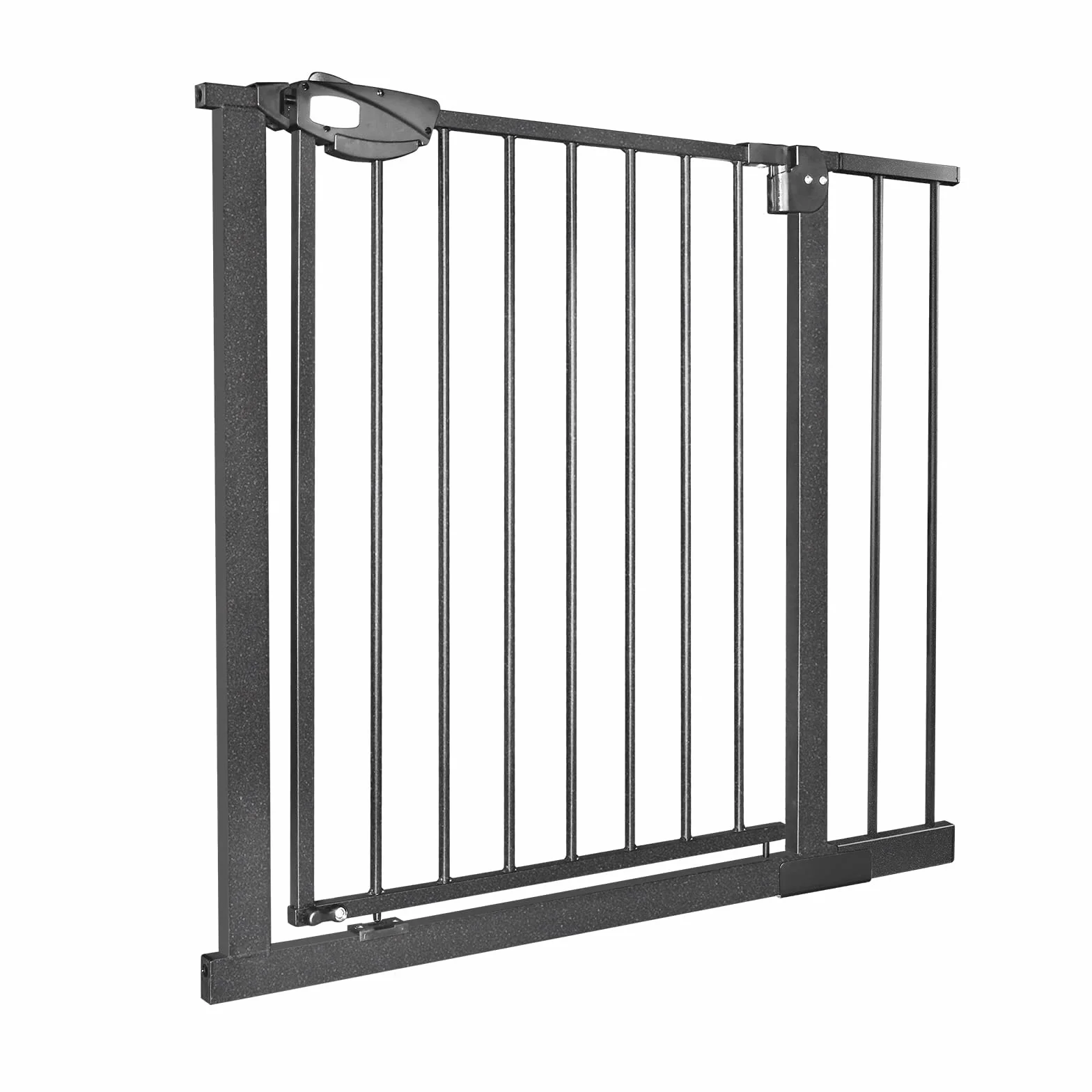 UISEBRT Kratka ochronna do drzwi bez wiercenia, kratka ochronna na schody dla dzieci, szerokość 85–95 cm, z automatycznym zamykaniem dla niemowląt, kratka ochronna z metalu, czarna
