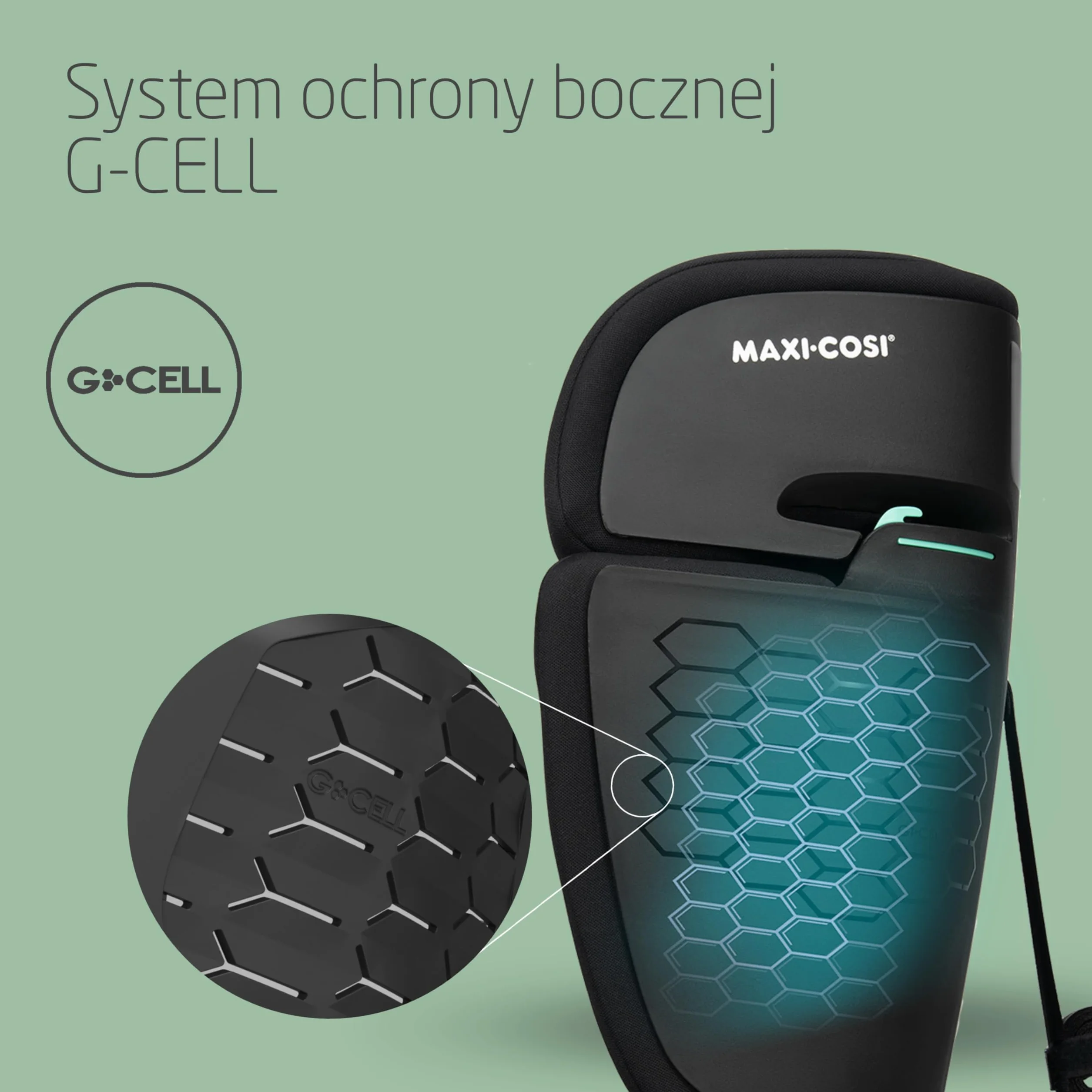 Maxi-Cosi Nomad XL Plus, Ewolucyjny Fotelik Samochodowy, 15 miesięcy - 12 lat, 76-150 cm, Składany, Podróżny Fotelik Samochodowy, System Ochrony Bocznej G-CELL, Torba Podróżna, Authentic Black