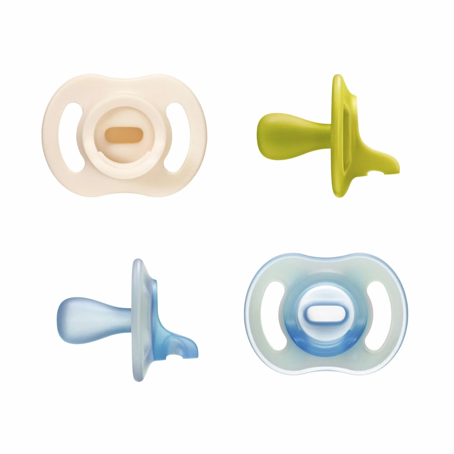 Tommee Tippee Ultralekki smoczek StayPut i Night Glow, 6-18 miesięcy, 4 sztuki, jednoczęściowy silikonowy wzór, miękki w dotyku