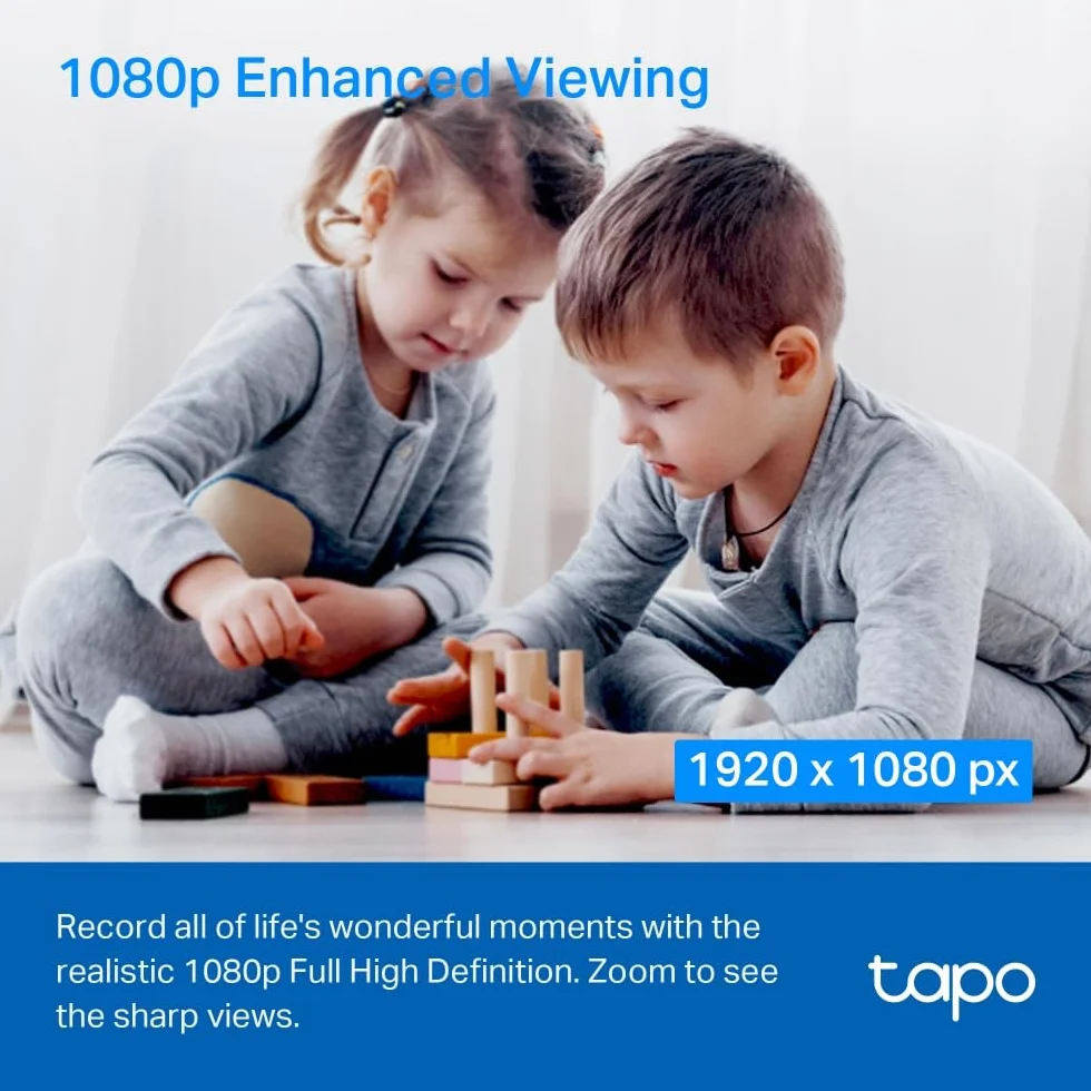TP-Link Tapo C200P2 | Zestaw 2 kamer Wi-Fi do monitoringu domowego 1080p | Obrotowa głowica | Tryb nocny | Dwukierunkowe audio | Kompatybilne z Alexa i Google Home