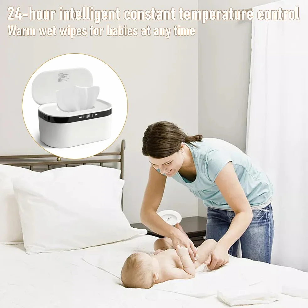Podgrzewacz do chusteczek nawilżanych LOMUG, 3 ustawienia temperatury, szybko nagrzewający się podgrzewacz do chusteczek nawilżanych, podgrzewacz USB