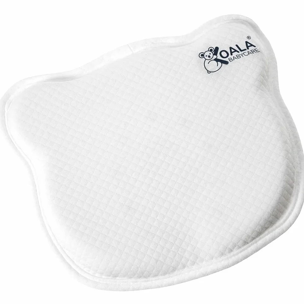 Poduszka dla noworodka Plagiocephaly z pianki memory z dwoma poszewkami biała KBC
