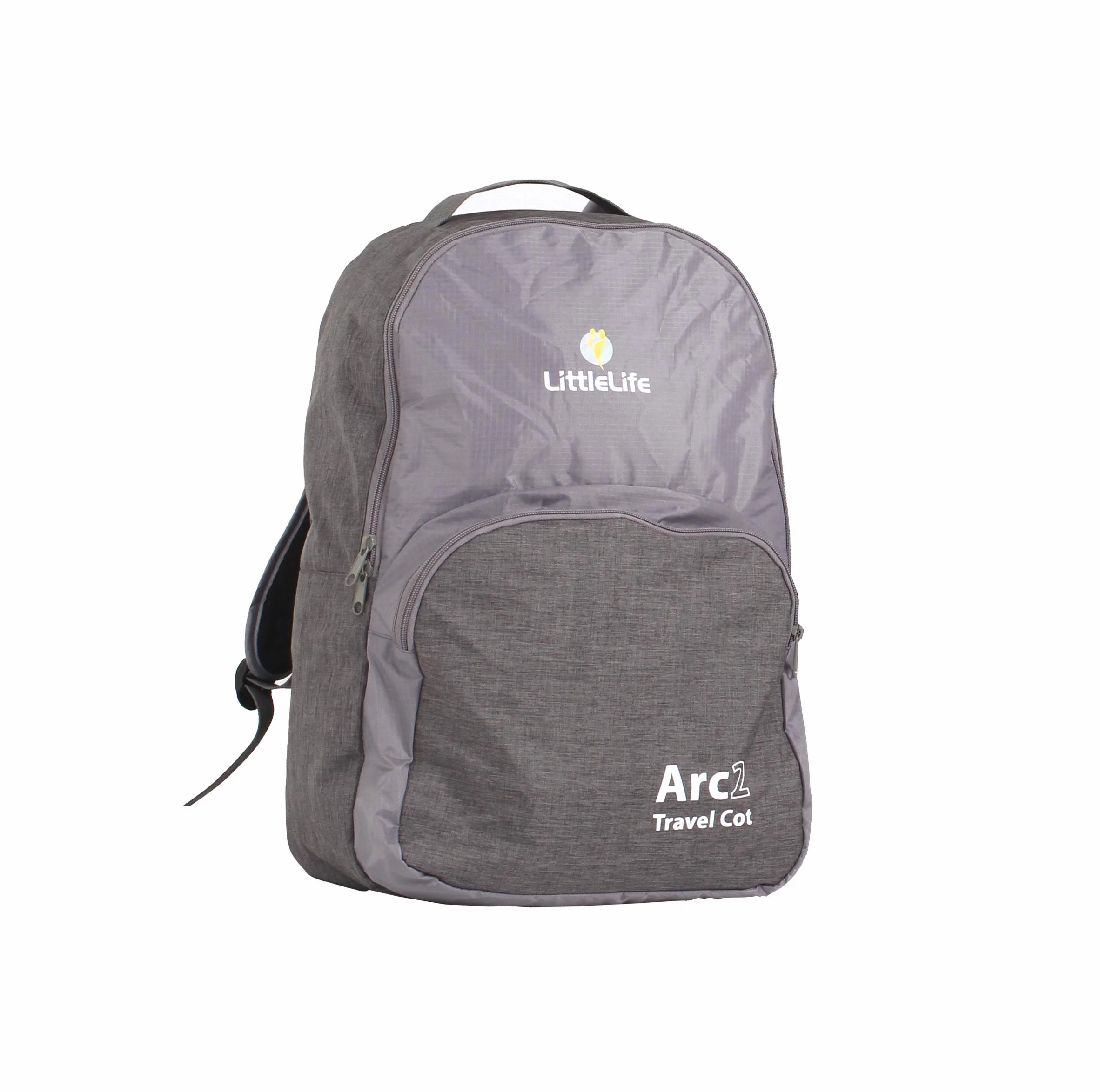 LittleLife Arc 2 Superlight przenośne kompaktowe łóżeczko podróżne z materacem, prześcieradłem i plecakiem o rozmiarze bagażu podręcznego, waga 2,4 kg