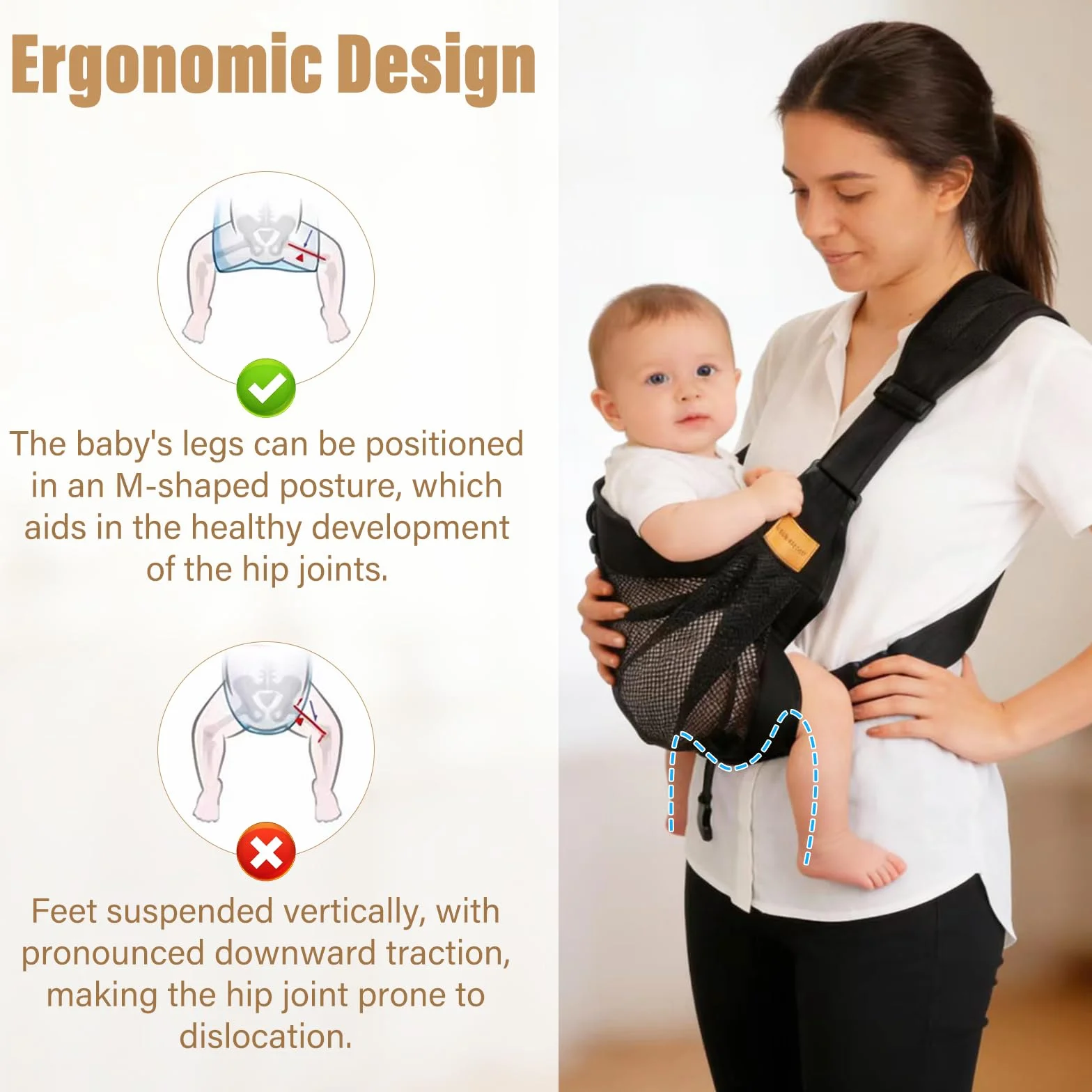 Nosidełko dla niemowląt z boku, nosidełko biodrowe dla małych dzieci, przenośna chusta do noszenia dla noworodka, ergonomiczna chusta do noszenia dla niemowląt, pasek do noszenia dla niemowląt w wieku