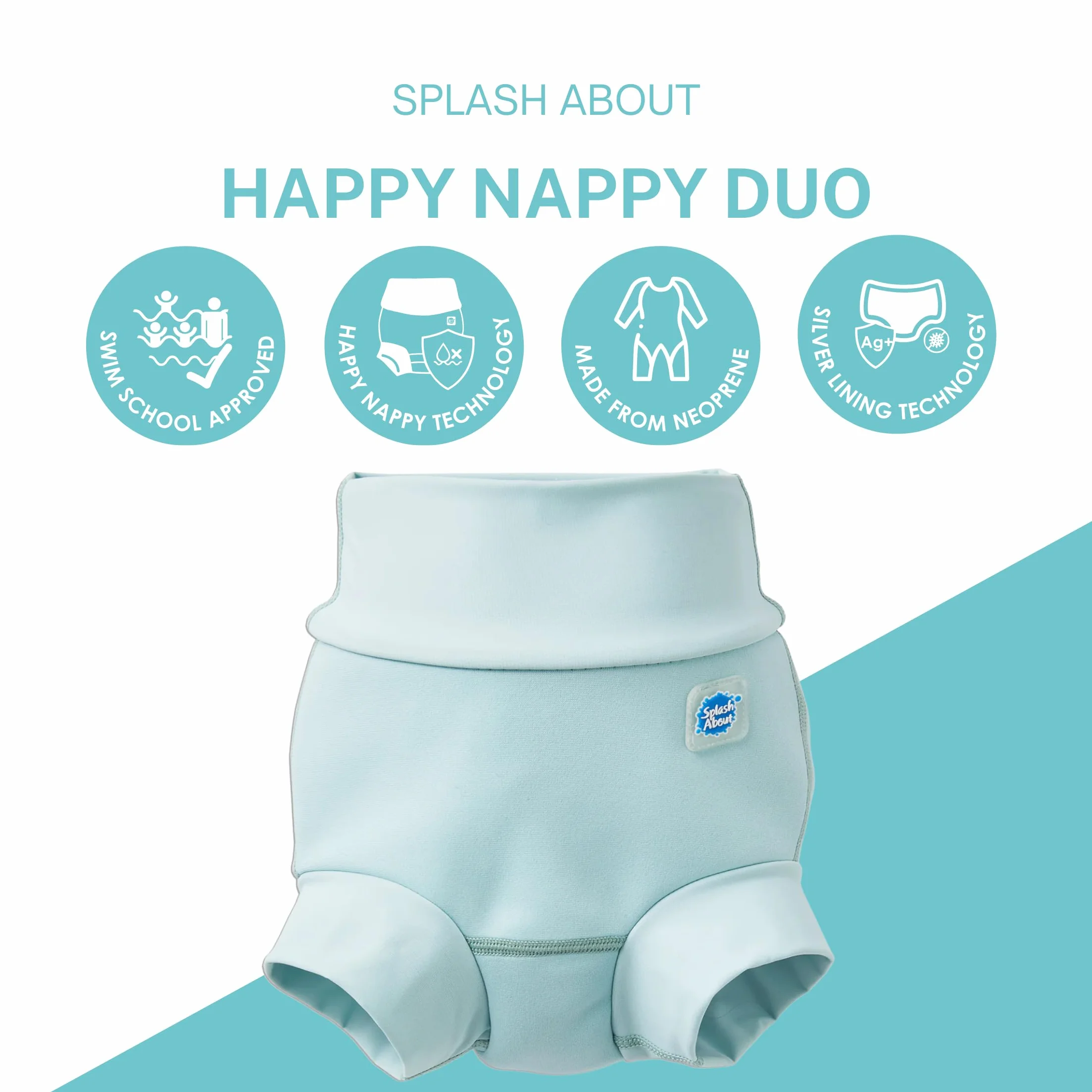 Splash About Happy Nappy Duo, pistacjowy, 2-3 lata