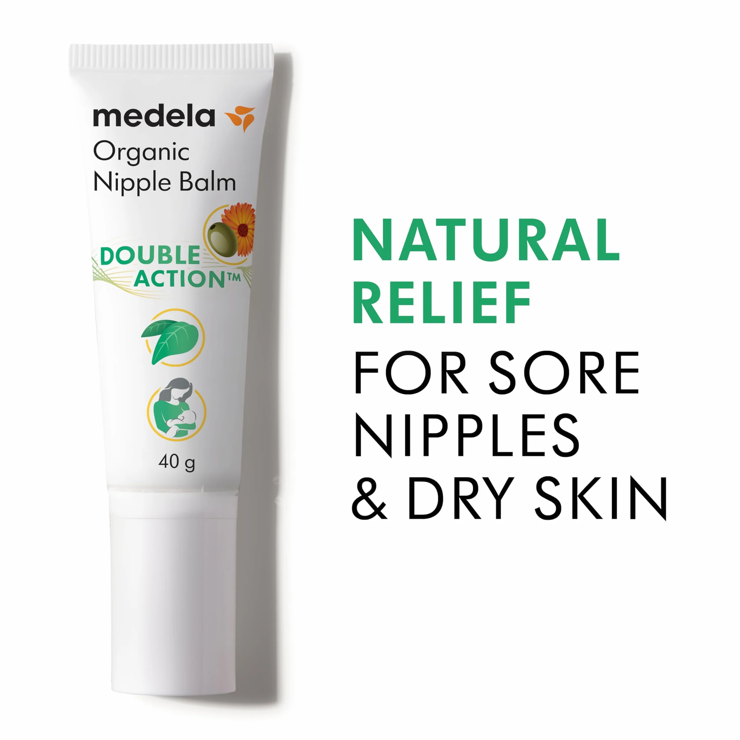 Medela Ekologiczny krem na brodawki piersiowe, kojący i pielęgnujący dla matek karmiących piersią, w 100% naturalny i bezpieczny, szybkie łagodzenie zmęczonych brodawek sutkowych, po porodzie