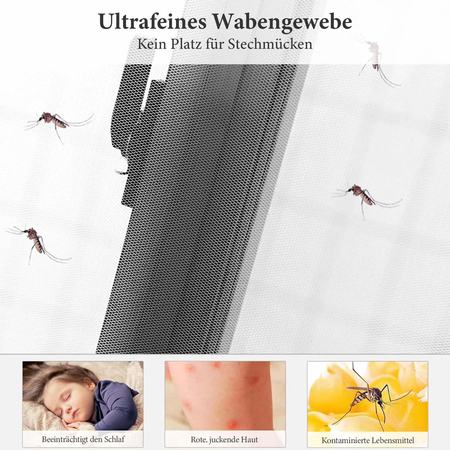 Moskitiera okienna z możliwością przycięcia, 6 sztuk, 130 x 150 cm, samoprzylepna moskitiera okienna z 6 rolkami taśmy klejącej (czarna)