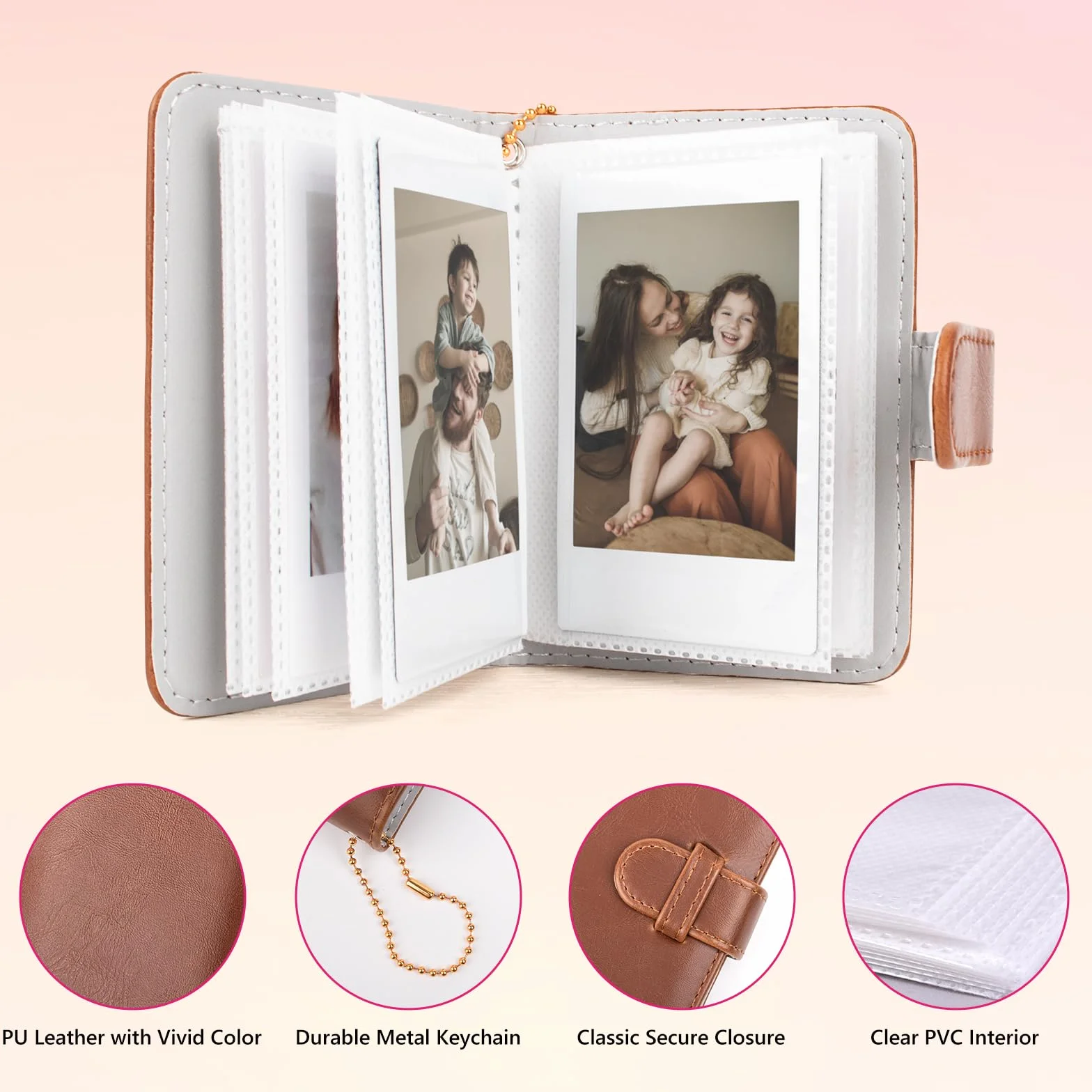 Mini album fotograficzny 28 kieszeni kompatybilny Fujifilm Instax 2x3 Films Mini 12 70 7s 8 8+ 9 11 40 50s 90 99