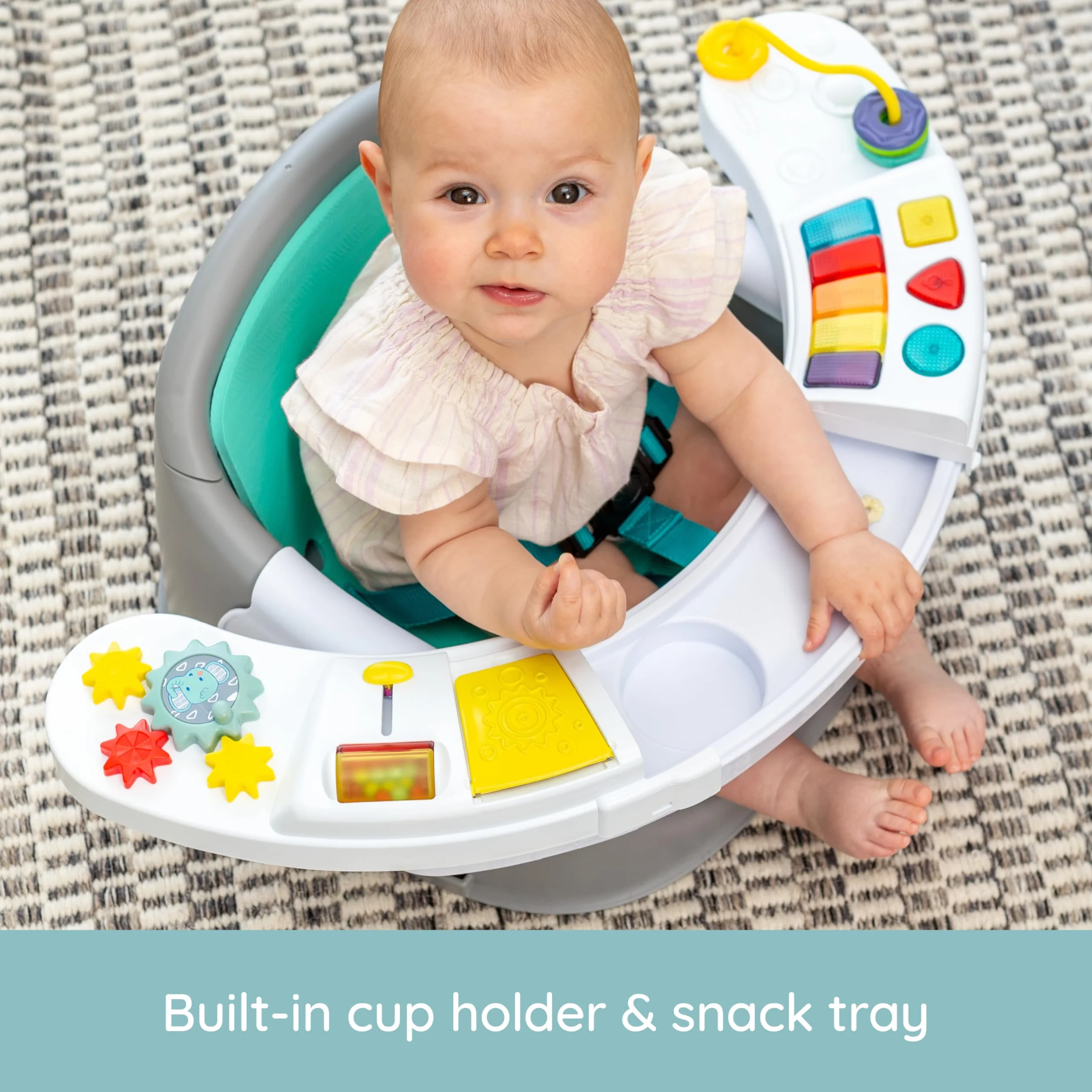 Infantino Krzesełko do Karmienia i Eksploracji Discovery Growing Baby Booster 3 w 1 Niebieskie