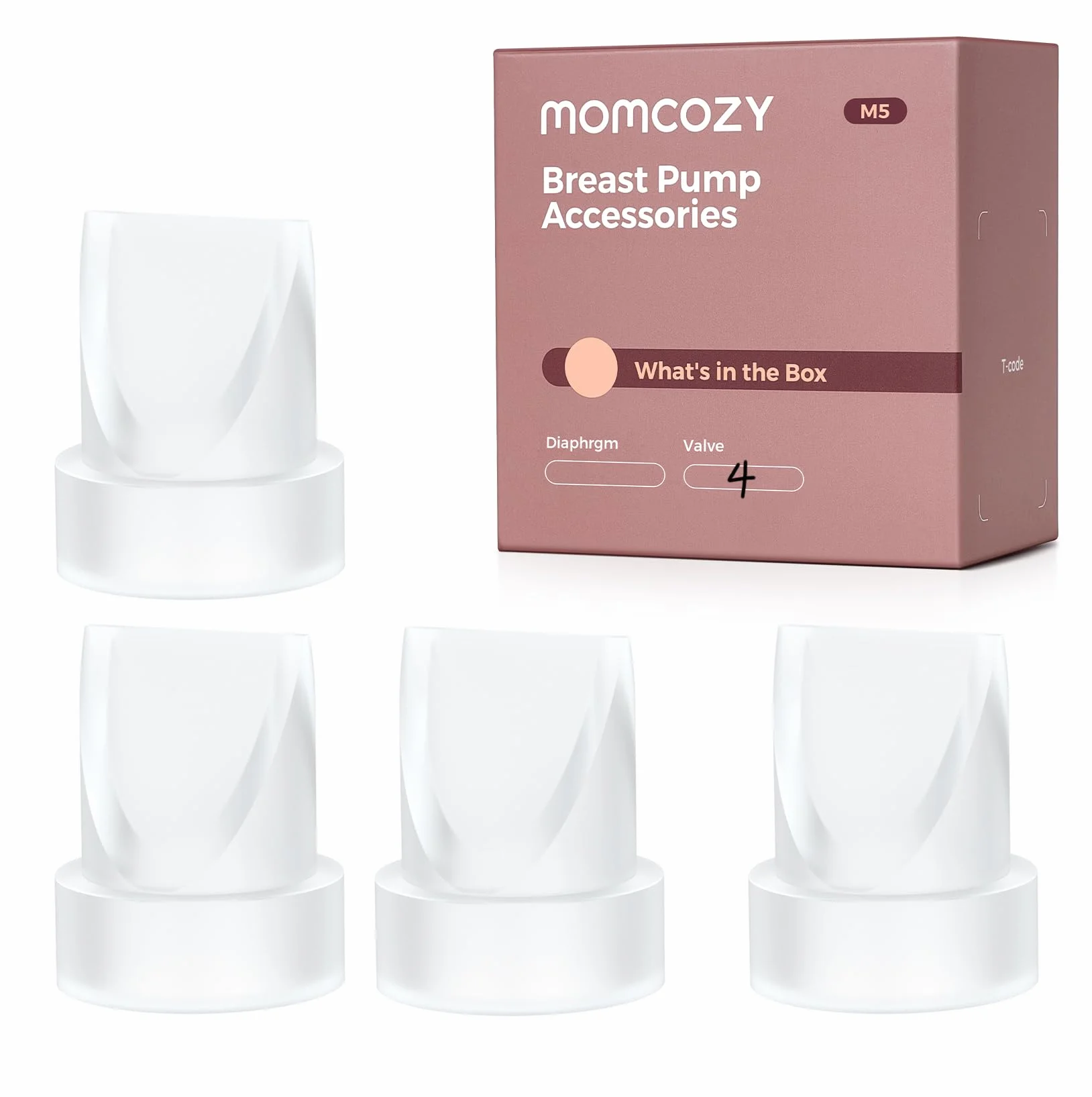 Zawory Duckbill M5 Momcozy, 4 sztuki, części zamienne do laktatora