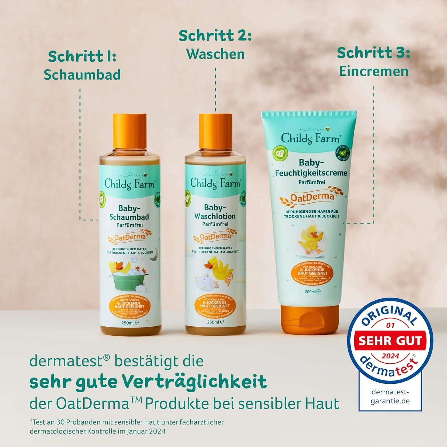 Childs Farm OatDerma krem nawilżający dla niemowląt 200 ml, bez perfum | Kojący balsam do pielęgnacji skóry, do wrażliwej lub skłonnej do egzemy skóry niemowląt i dzieci. Również dla noworodków.