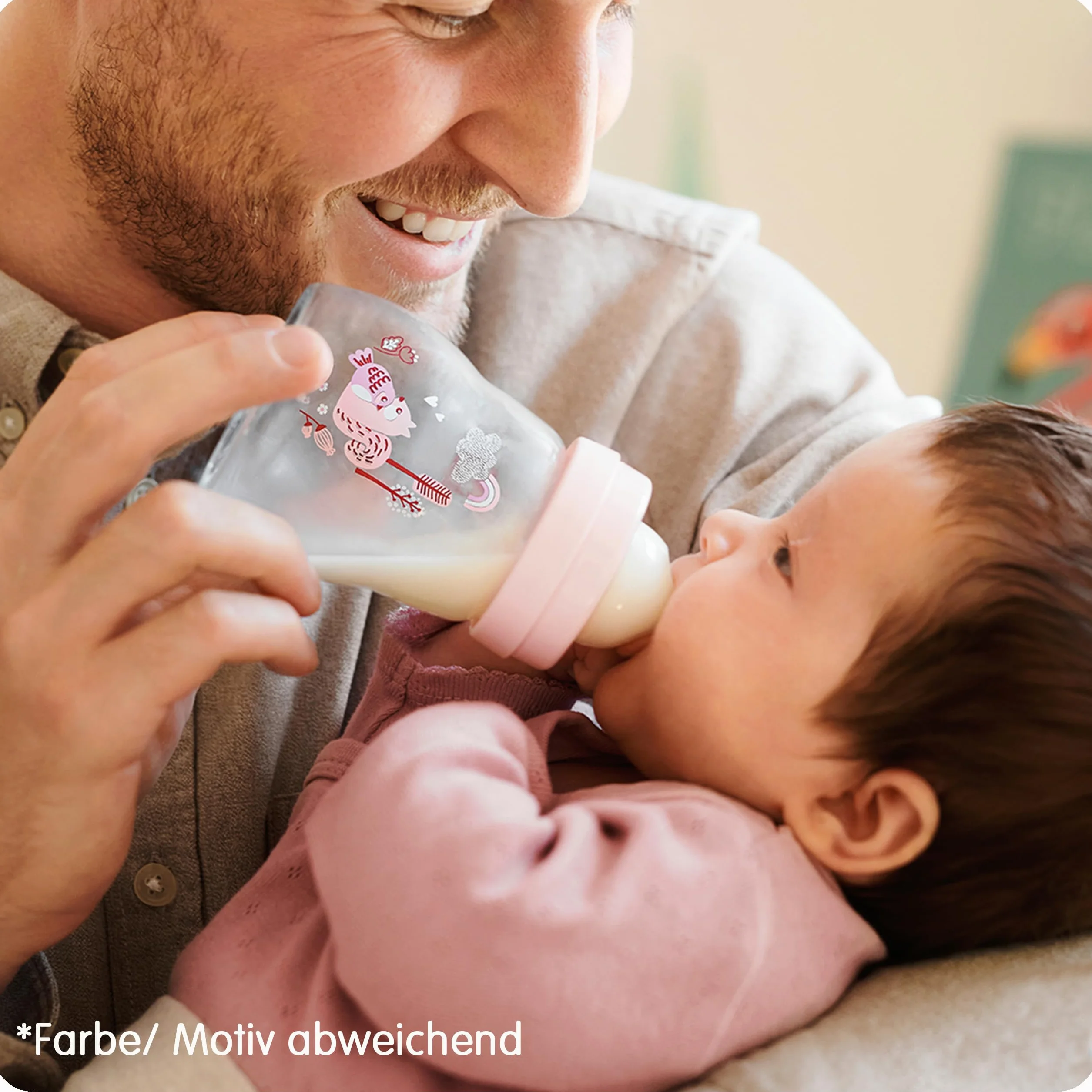 MAM Feel Good butelka dla niemowląt ze szkła 170 ml szeroki otwór stabilna przyssawka rozm. 1