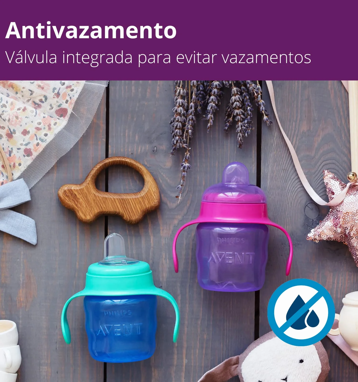 PHILIPS Avent SCF551/05 kubek do dzióbka, zielony i niebieski, 1 sztuka (1 opakowanie)