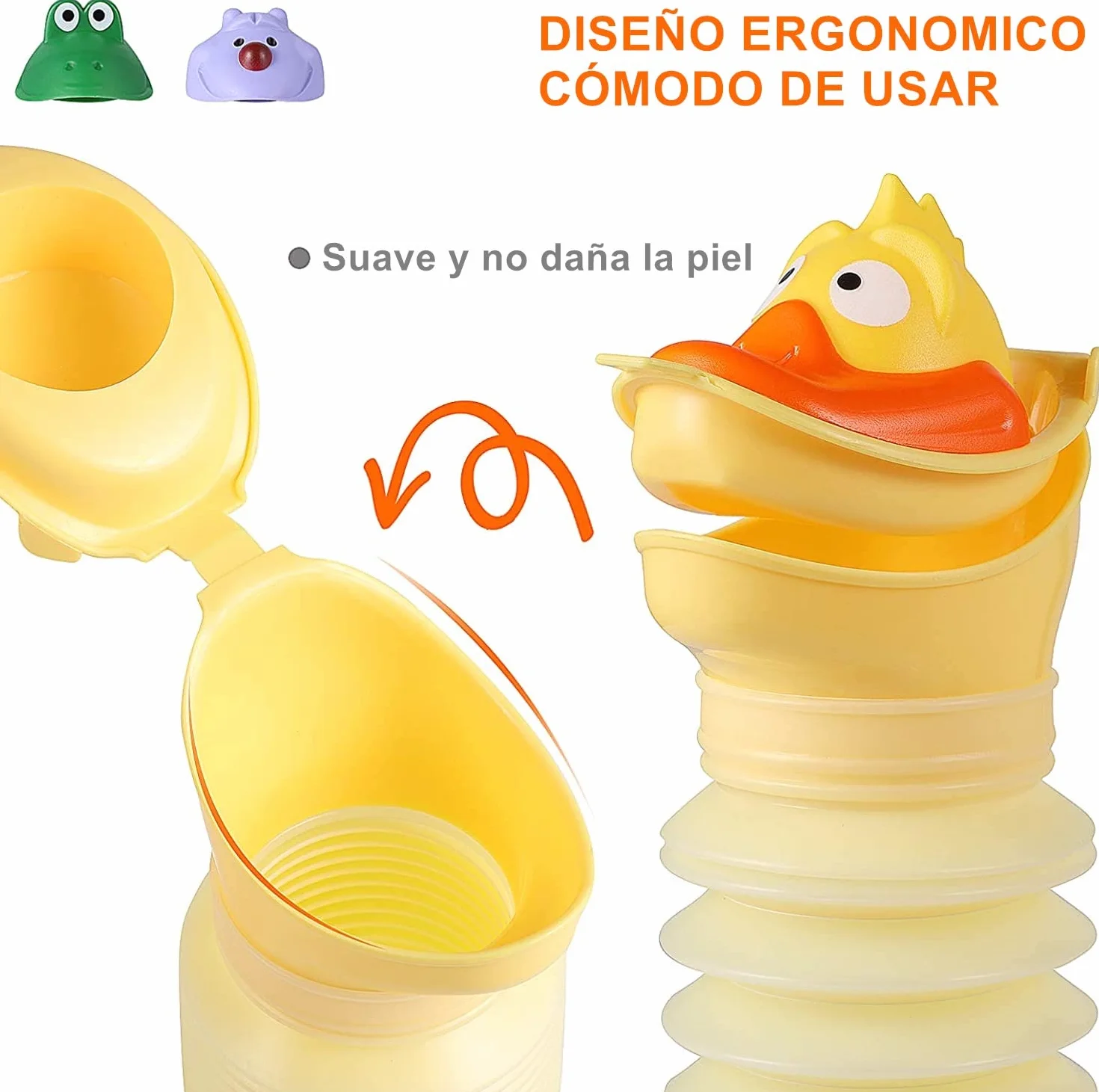 Voarge Przenośny nocnik dla dzieci 420ML żółty