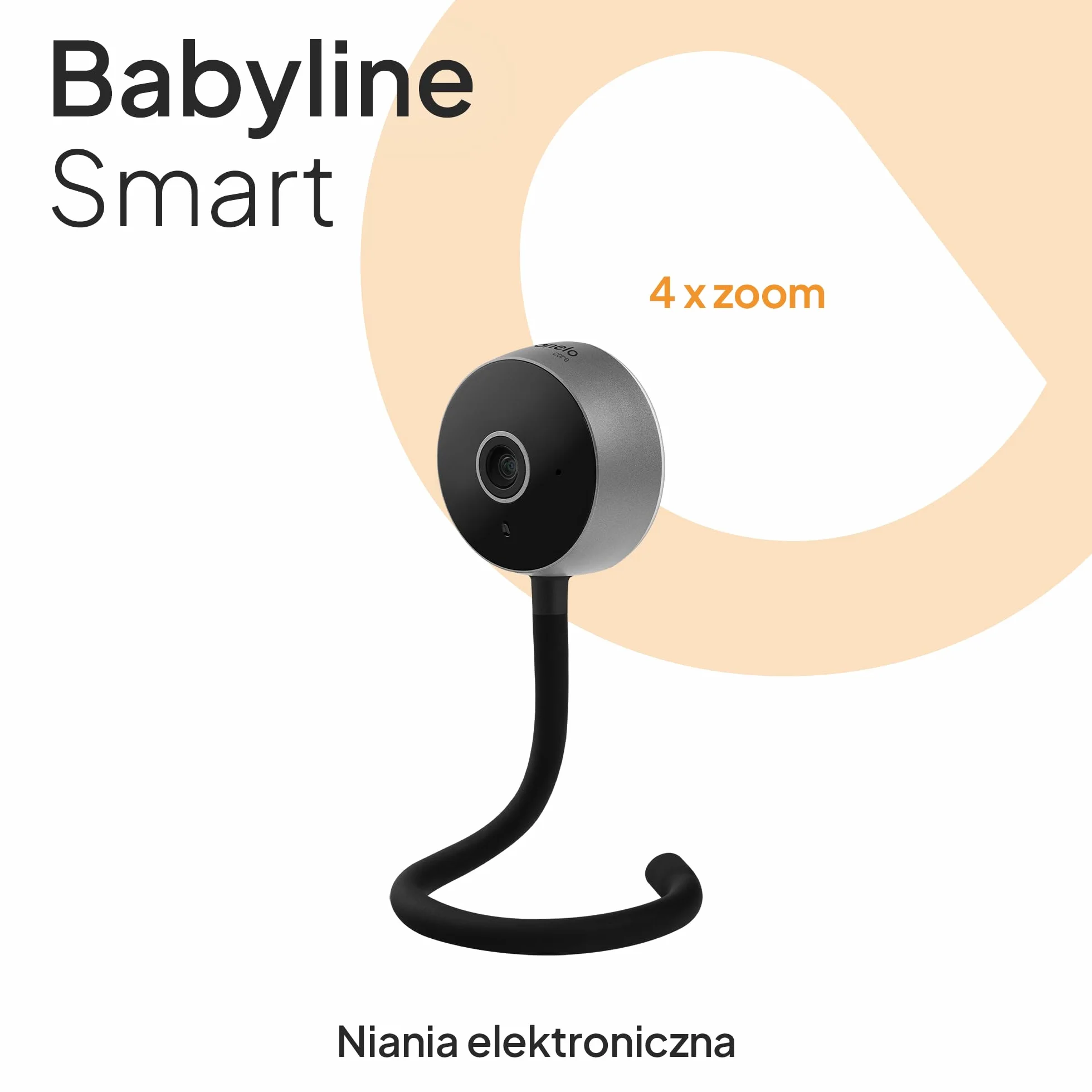 Lionelo Care Babyline Smart inteligentna niania elektroniczna, kamera dla niemowląt Wi-Fi, widoczność w ciemności