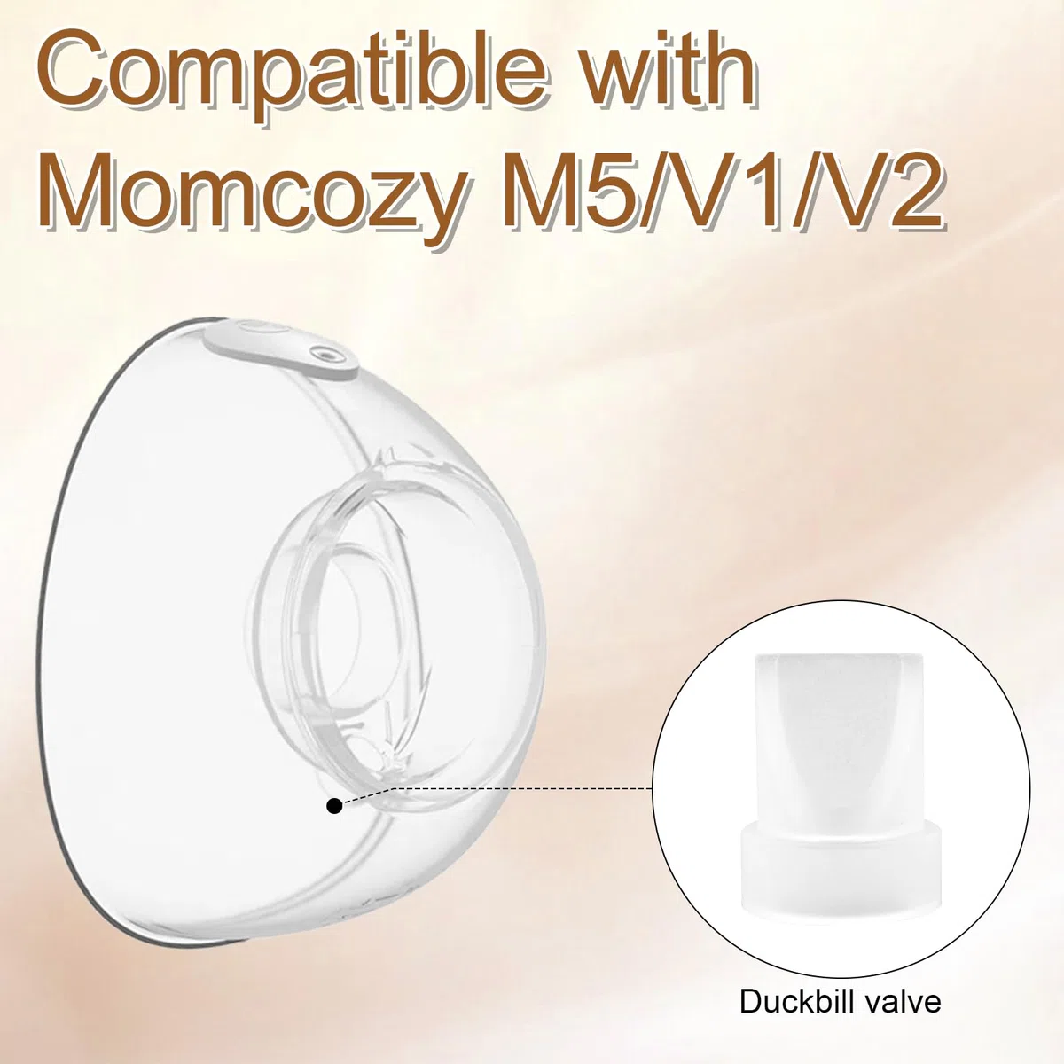 8 Sztuk Zawory Dziobowe, Silikonowe Przytulne Czesci Zamienne do Laktatora Karmienie Piersia Akcesoria Kompatybilne z Momcozy Pompami M5/V1/V2, Bez BPA