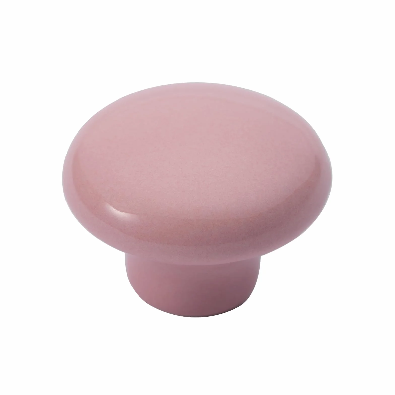 NAKUPENDA 6 sztuk gałek meblowych, okrągłe, ceramiczne gałki do szuflad, ceramiczne, okrągłe uchwyty do pokoju dziecięcego, kuchni, szafy, regału na książki (jasnoróżowe)