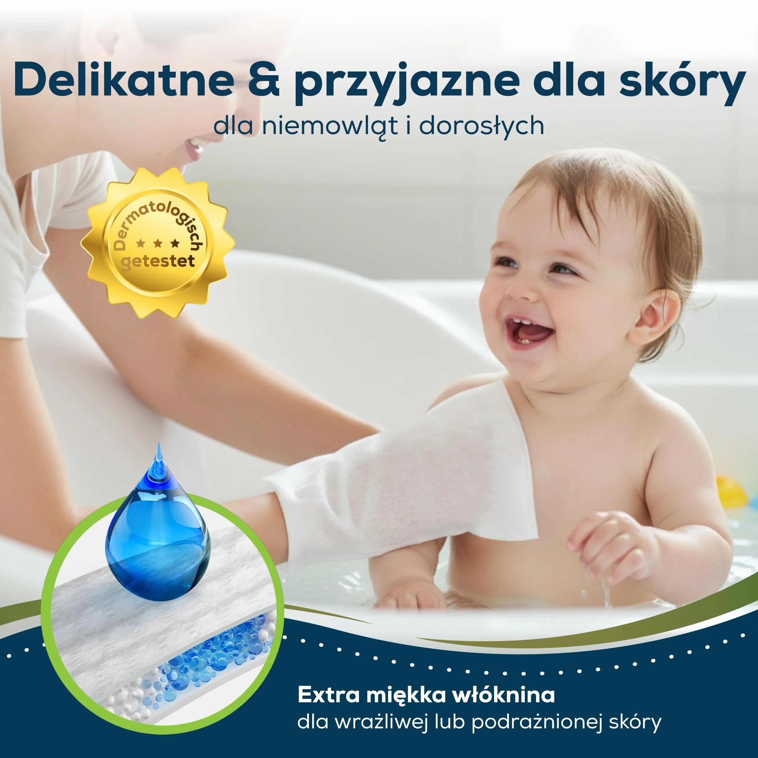 Sensalou Jednorazowe Rękawice Do Mycia Wodoodporne 100 Sztuk 12 x 22 cm Chusteczki Do Higieny Intymnej Mikrofibra Nonwoven Miękkie i Wytrzymałe Dla Dorosłych Dzieci Niemowląt Białe