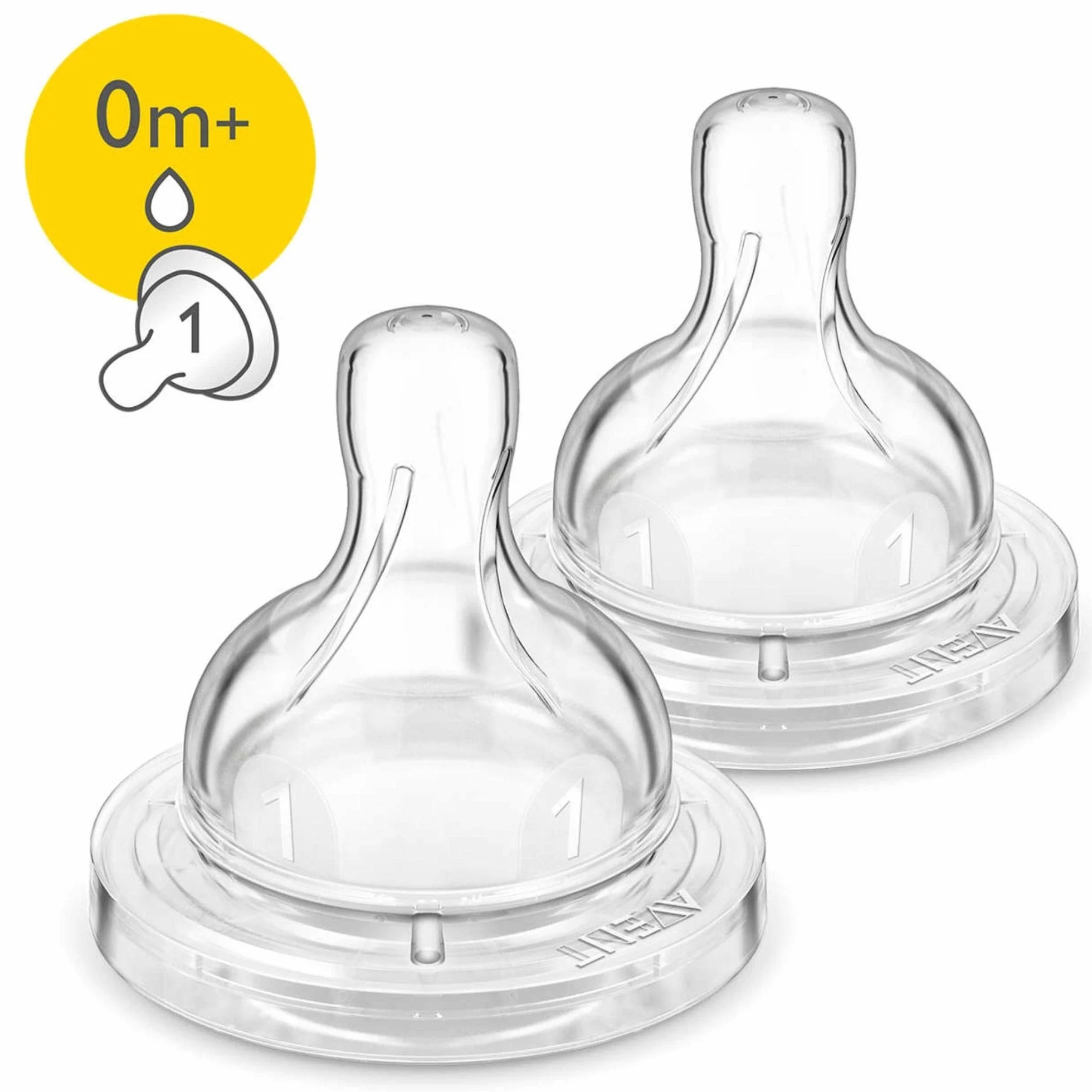 Philips Avent SCF631/27 Klasyczny Smoczek, Dla Noworodków 0 m+, 2 Sztuki
