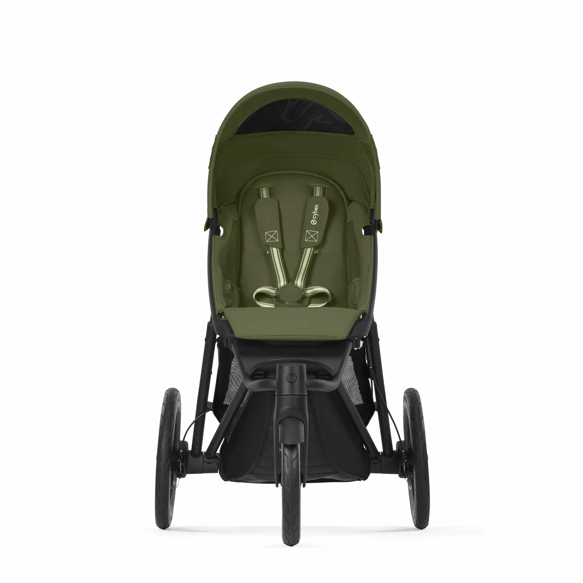 CYBEX Gold Wózek spacerowy AVI SPIN, Od urodzenia do ok. 4 lat, Max. 111 cm i 22 kg, Wózek miejski, Wózek terenowy i do biegania, Moss Green