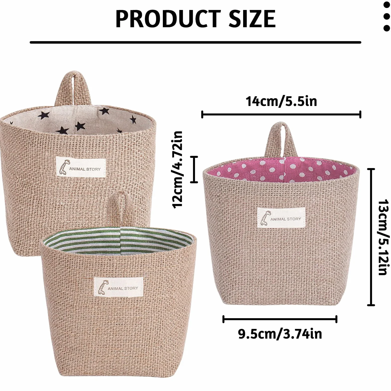 Wiszące torby do przechowywania bawełna len hamper