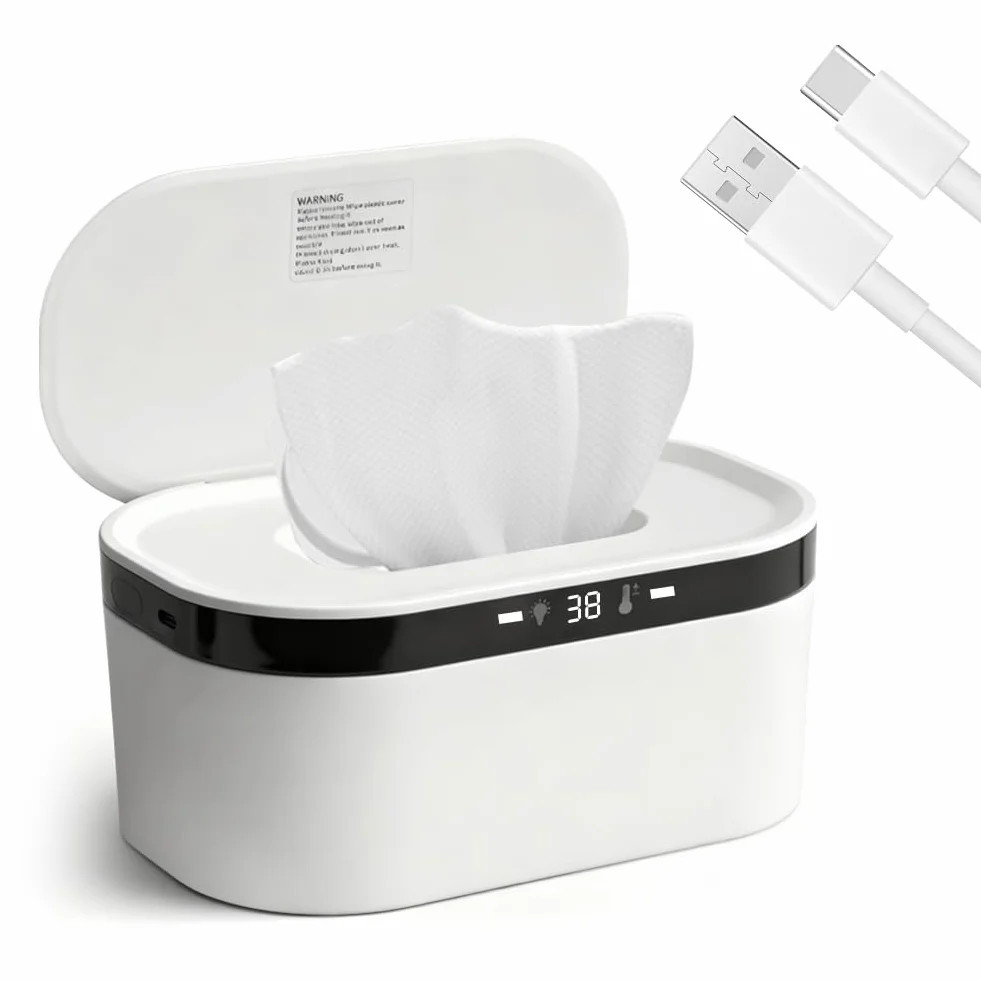 Podgrzewacz do chusteczek nawilżanych LOMUG, 3 ustawienia temperatury, szybko nagrzewający się podgrzewacz do chusteczek nawilżanych, podgrzewacz USB