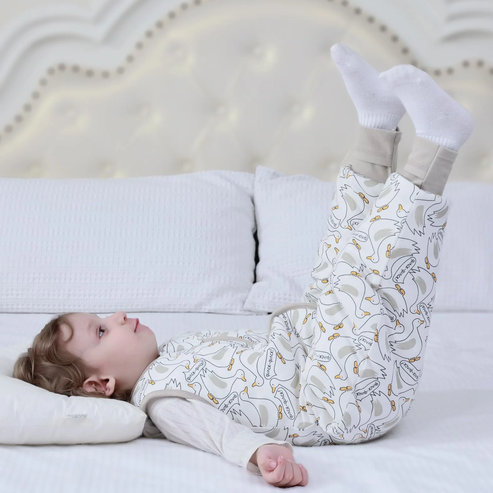 Śpiwór niemowlęcy zimowy 2,5 Tog bawełna 75-85 cm Kaczka