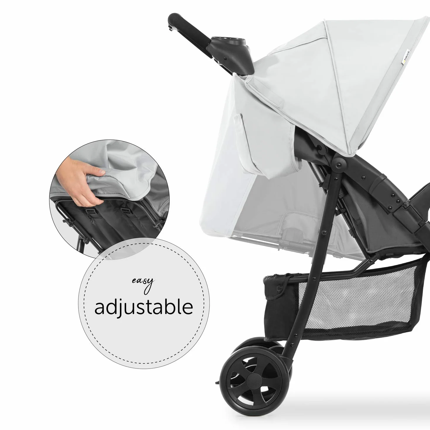 Hauck Shopper Neo II spacerówka do 25 kg z funkcją leżącą od narodzin, składana do minimum, mechanizm jednoręcznego składania, lekka, dwa umocowania do napojów