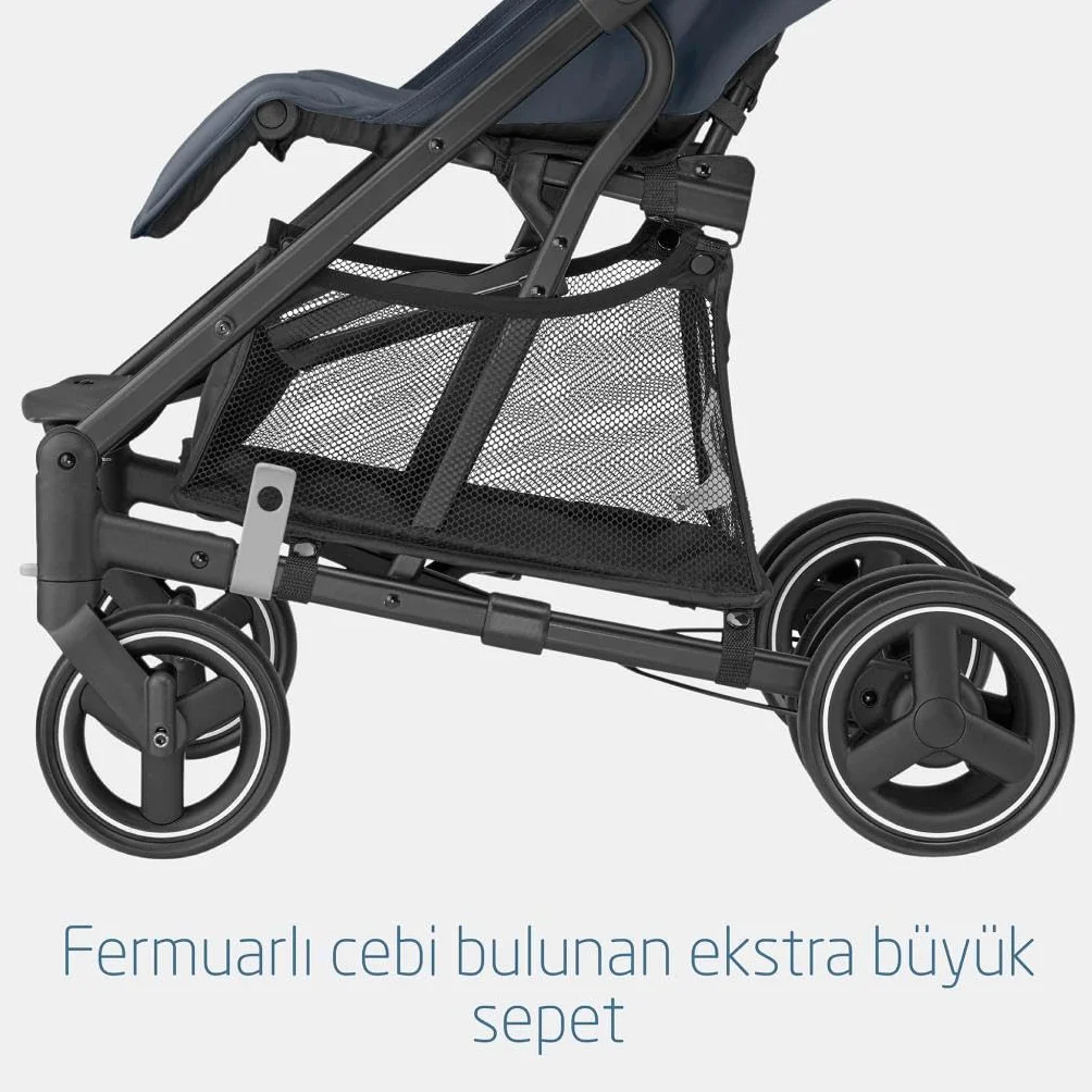 Maxi-Cosi Mara Buggy, bardzo lekki i kompaktowy wózek dziecięcy z 3 pozycjami leżenia, odpowiedni od urodzenia do ok. 4 lat (maks. 22 kg), Brave Graphite