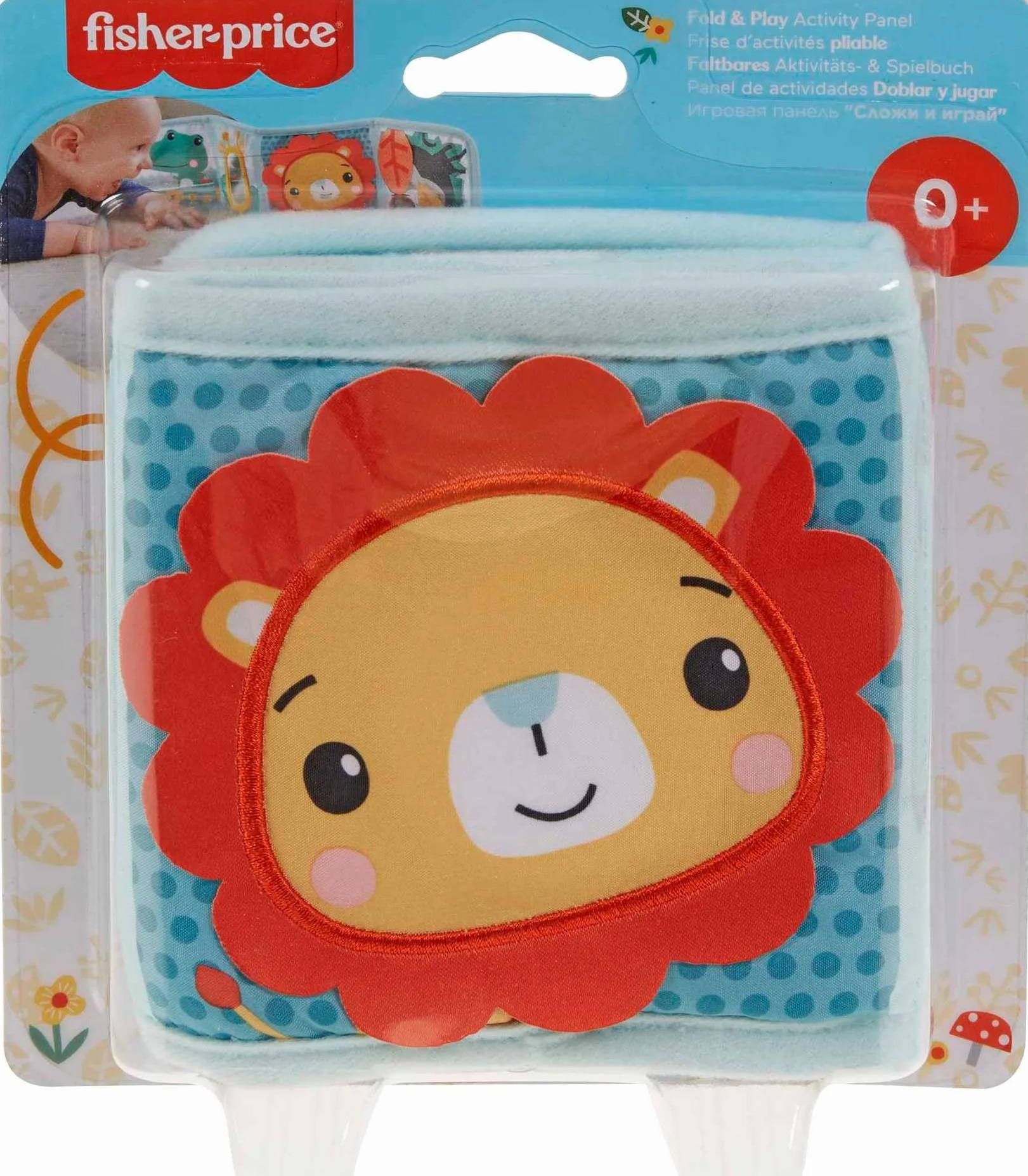 Fisher-Price Aktywizujący Panel sensoryczny Książeczka do zabawy na brzuszku i przenoszenia HML63