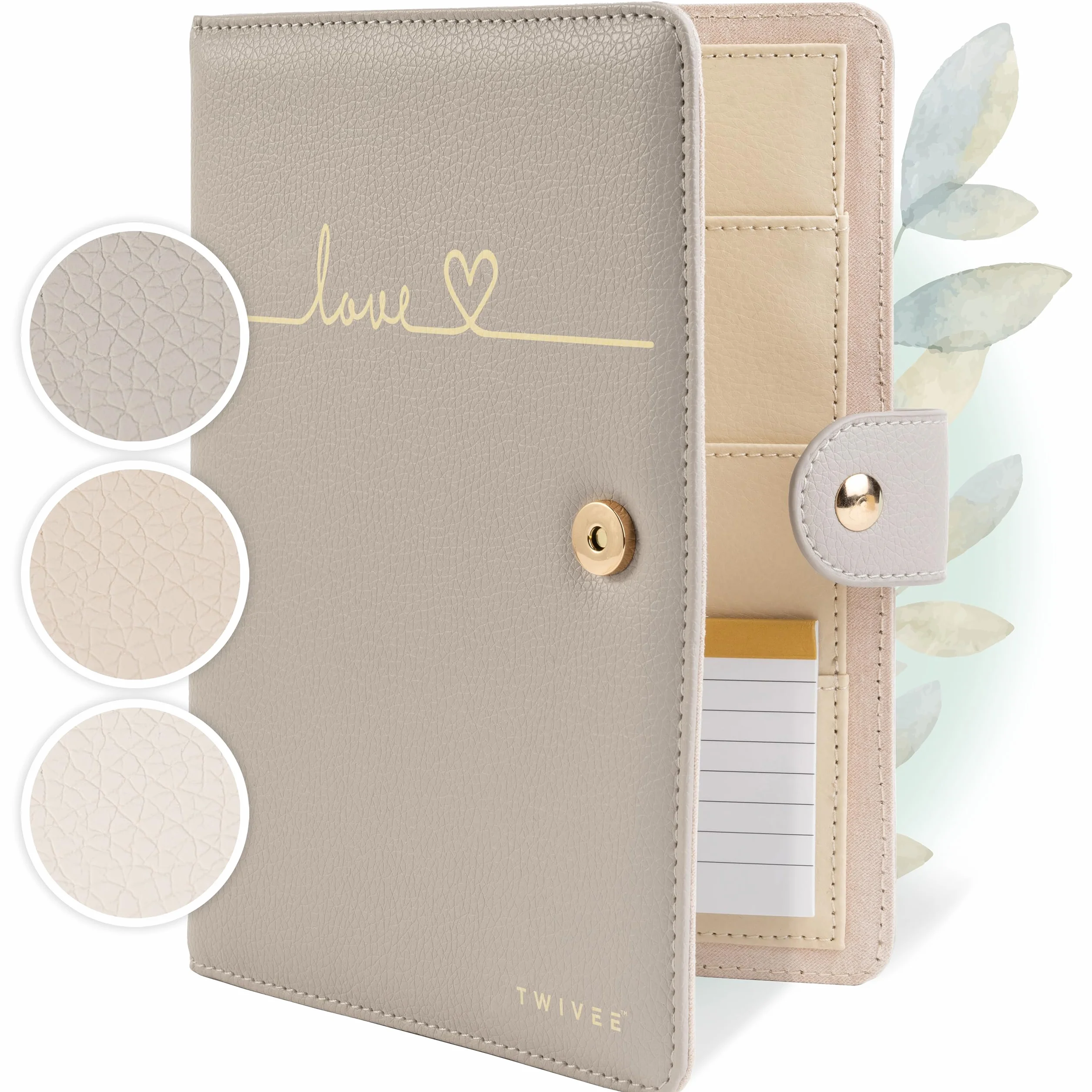 Etui na kartę ciąży Love organizer z zapięciem magnetycznym niemiecki paszport ciąży paszport matki notes 8 przegródek