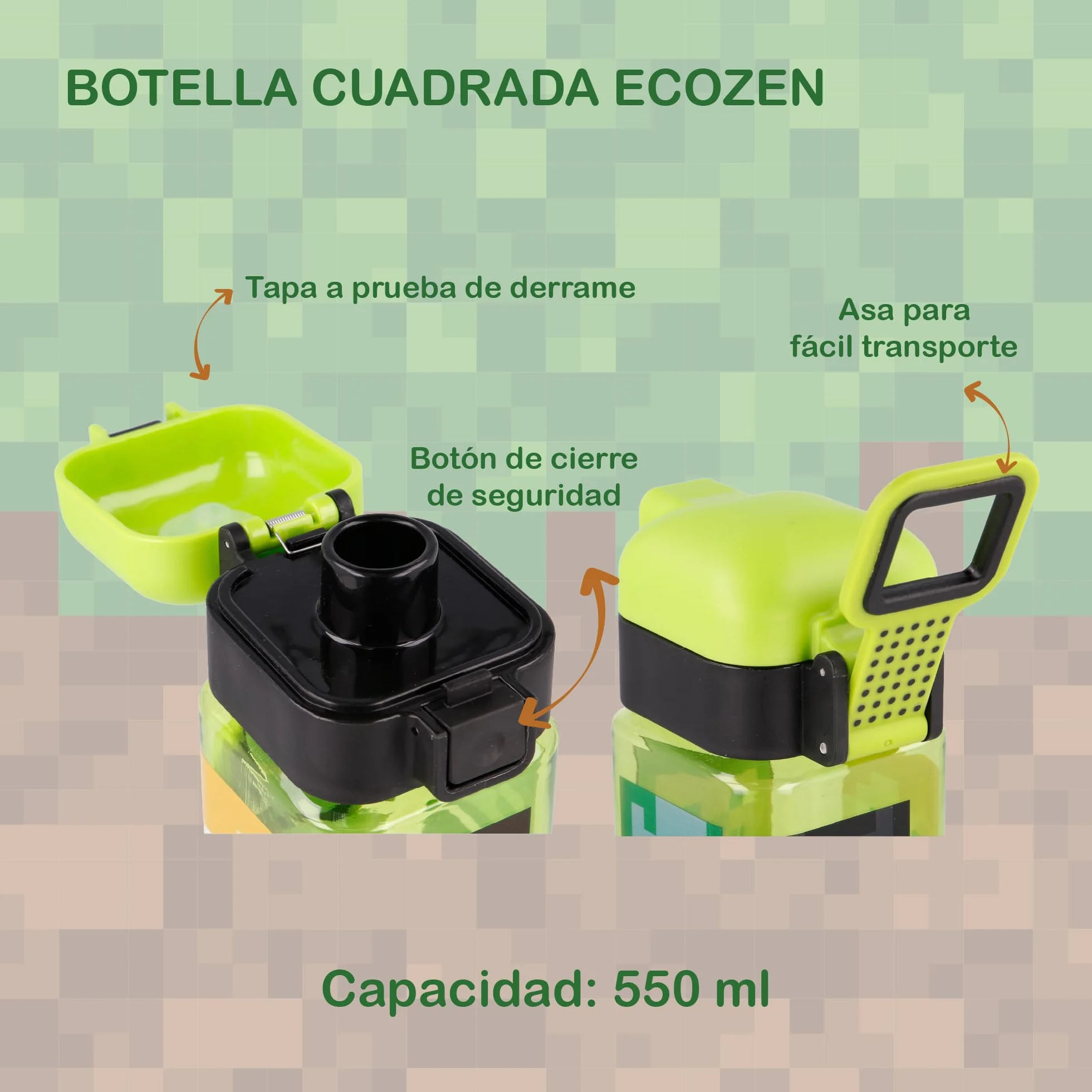 Butelka Plastikowa Zielona 550 ml