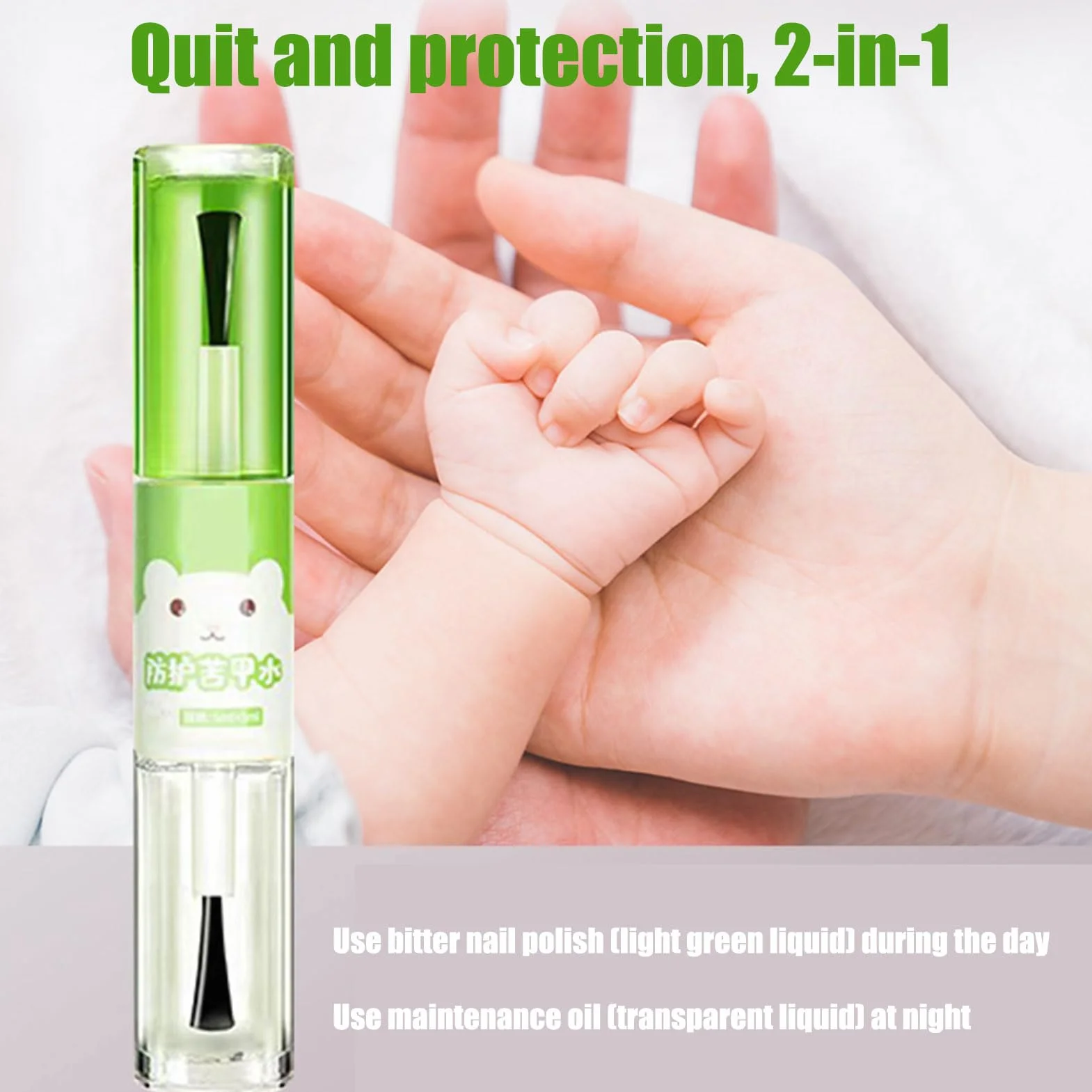 Stop Nail Biting, Long-Lasting Protective, Solution to Prevent Finger Sucking Habits in Toddler, 10ml Stop Thumb Sucking for Kids, Boys, Girls, and Children of All Ages