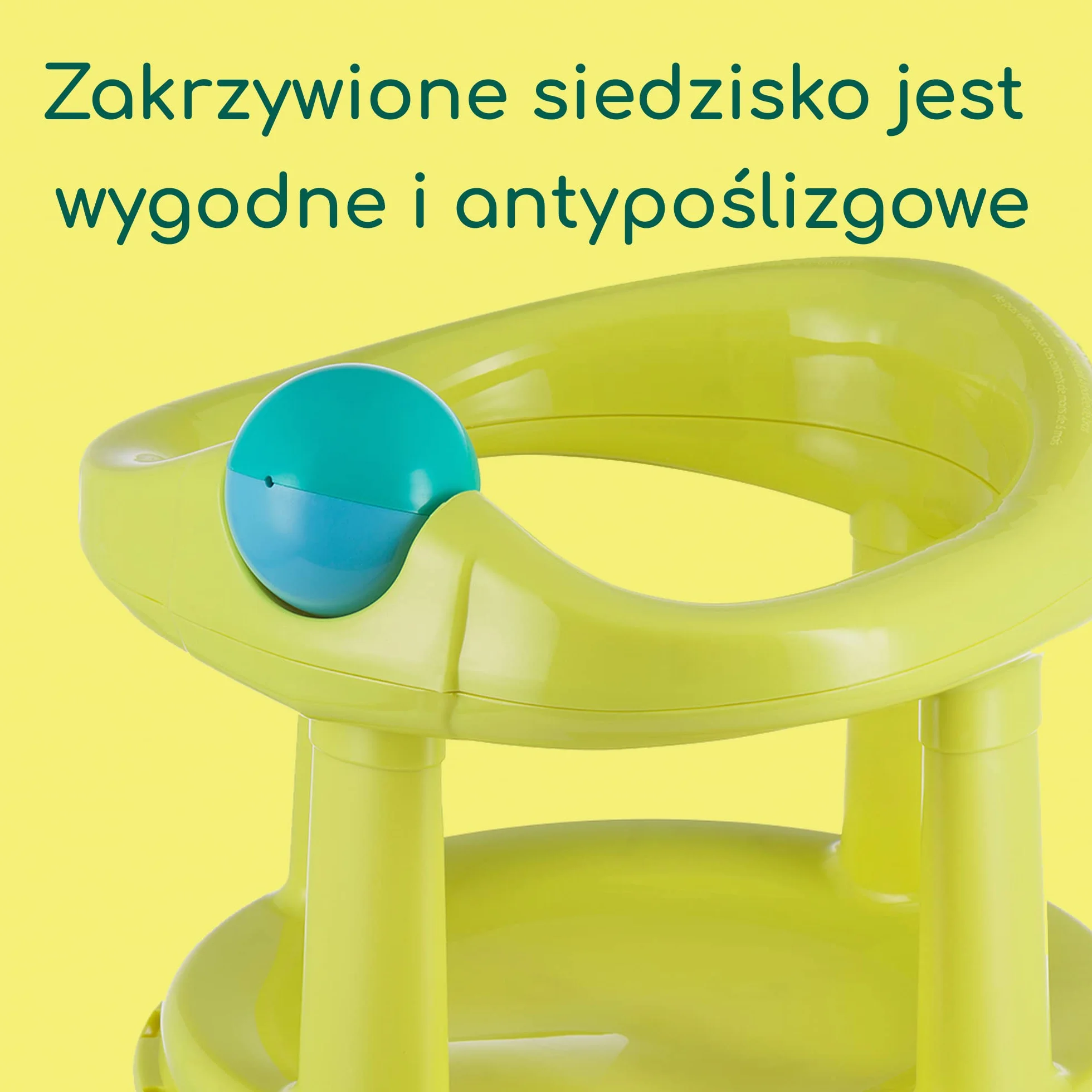 Bebeconfort Obrotowe Siedzisko do Kąpieli, Siedzisko do Kąpieli, Ergonomiczne, 6-12 miesięcy, maks. 10 kg, Lime (Limonka)
