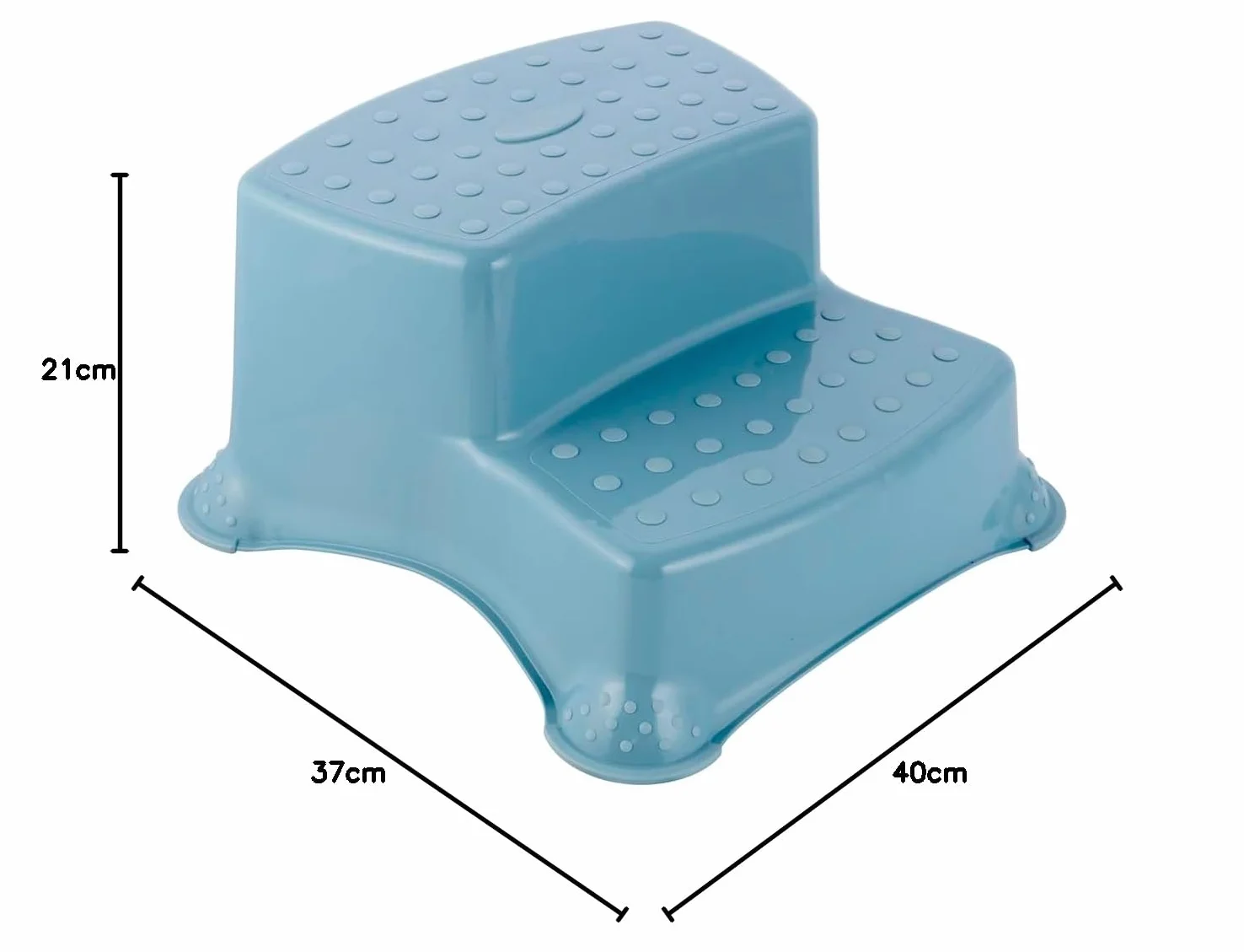 keeeper Dwupoziomowy taboret do schodków 40x37x21 cm niebieski Nordic Blue
