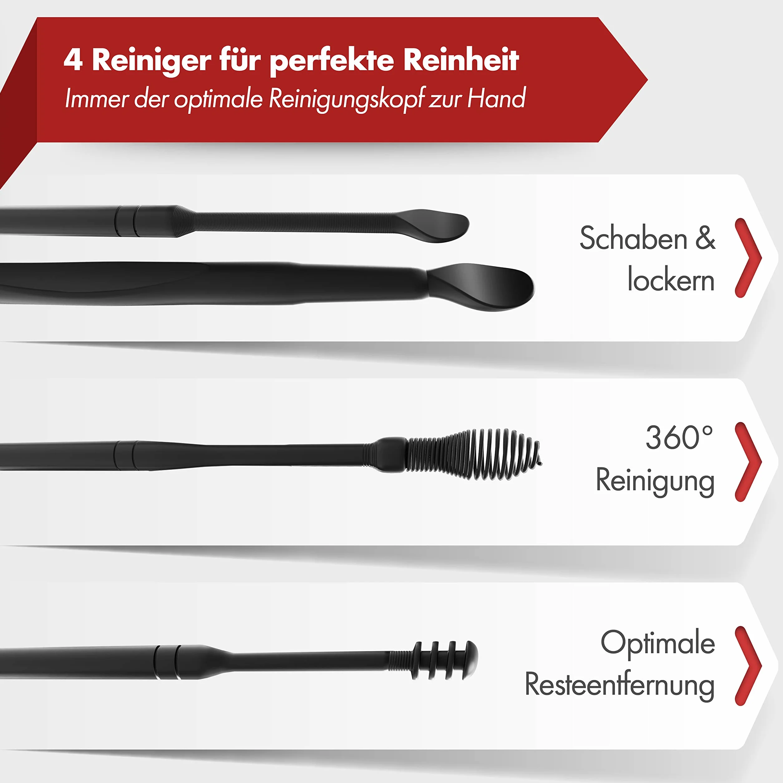 NEUMANN® Zestaw do czyszczenia uszu wielokrotnego użytku – stal nierdzewna – poręczne pudełko do przechowywania (pętla, spirala i łyżka w kształcie łyżki), wysokiej jakości środek do usuwania