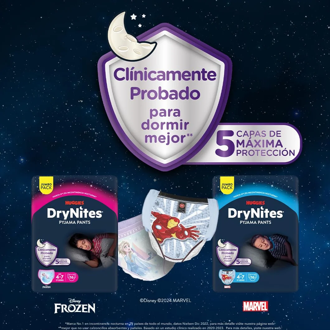 Huggies DryNites Dziewczynka 4-7 lat (17-30 kg) x16