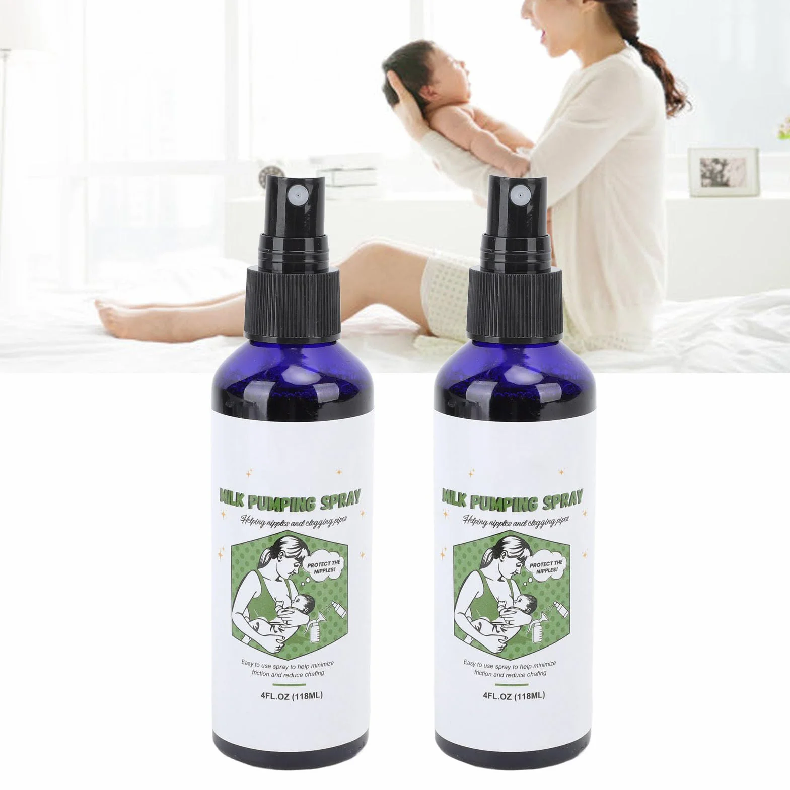 Spray do pompowania piersi 118 ml 2 szt. nawilżający odblokowujący sutki