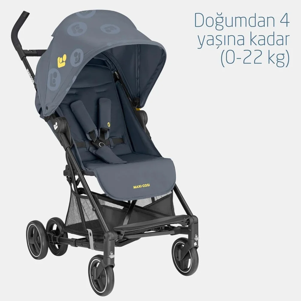 Maxi-Cosi Mara Buggy, bardzo lekki i kompaktowy wózek dziecięcy z 3 pozycjami leżenia, odpowiedni od urodzenia do ok. 4 lat (maks. 22 kg), Brave Graphite