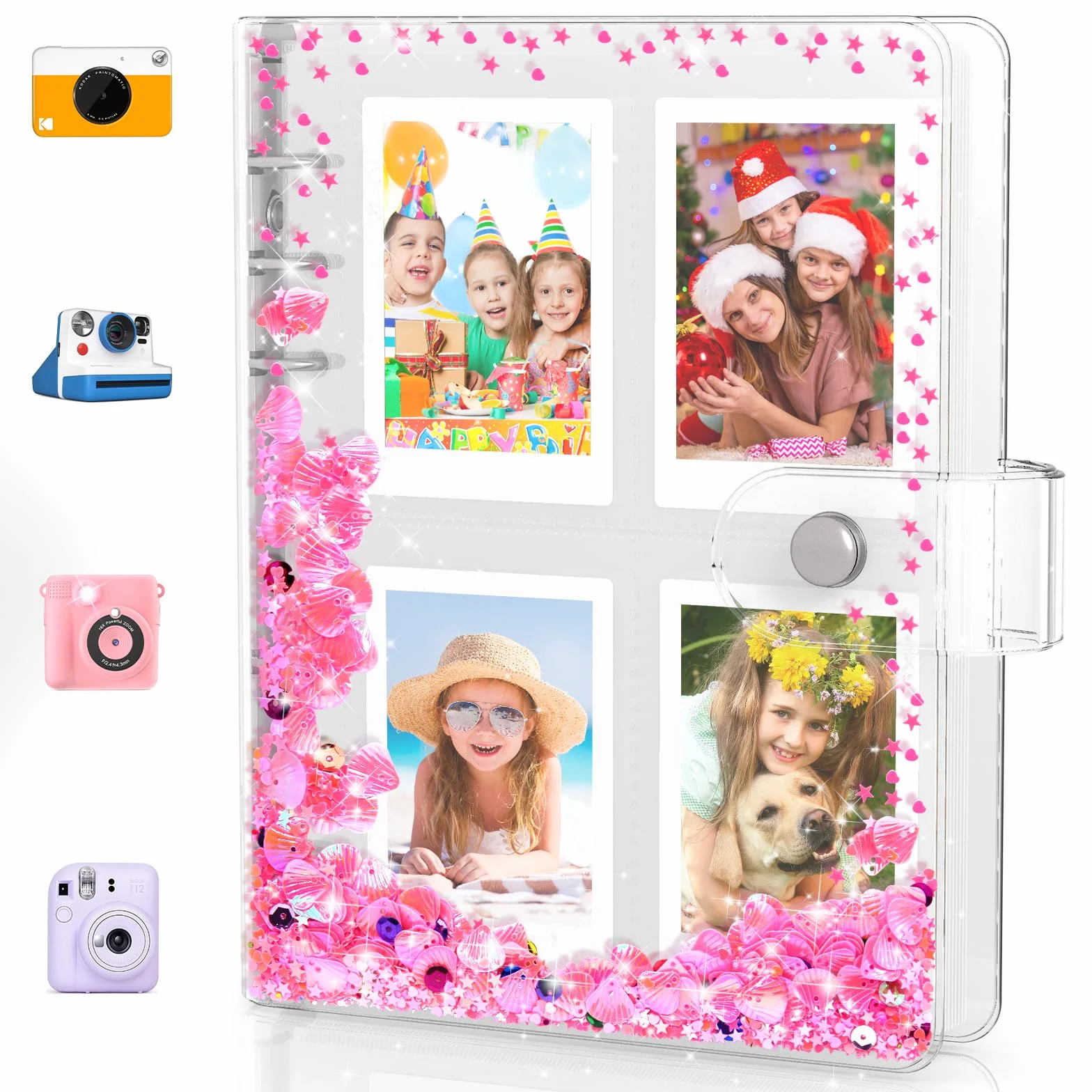 Aocii Album fotograficzny z natychmiastowym nadrukiem dla dzieci, album fotograficzny dla Polaroid, pasuje do Fujifilm Instax Mini 11 12 40 Kodak Mini zdjęcie, prezent dla 4 5 6 7 8 9 10-letnich