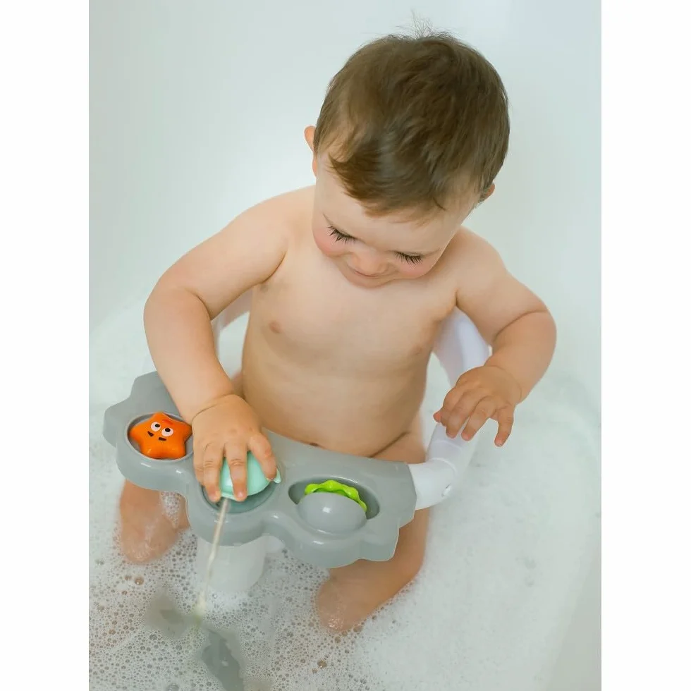 Fotelik do kąpieli dla niemowląt Interbaby | Mocowanie Przyssawki antypoślizgowe | Krzesło do kąpieli dla niemowląt Wygodne, bezpieczne, ergonomiczne | Fotel do kąpieli i prysznica dla niemowląt > 5