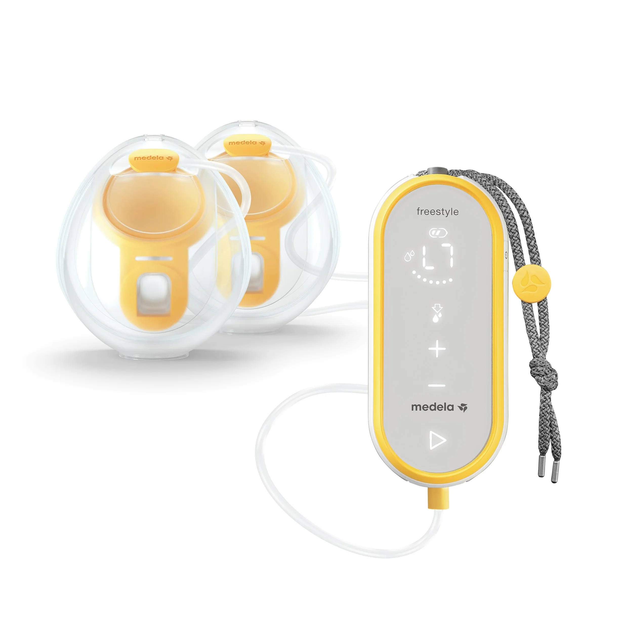 Medela Freestyle Laktator elektryczny podwójny bez użycia rąk z łącznością aplikacji, żółty