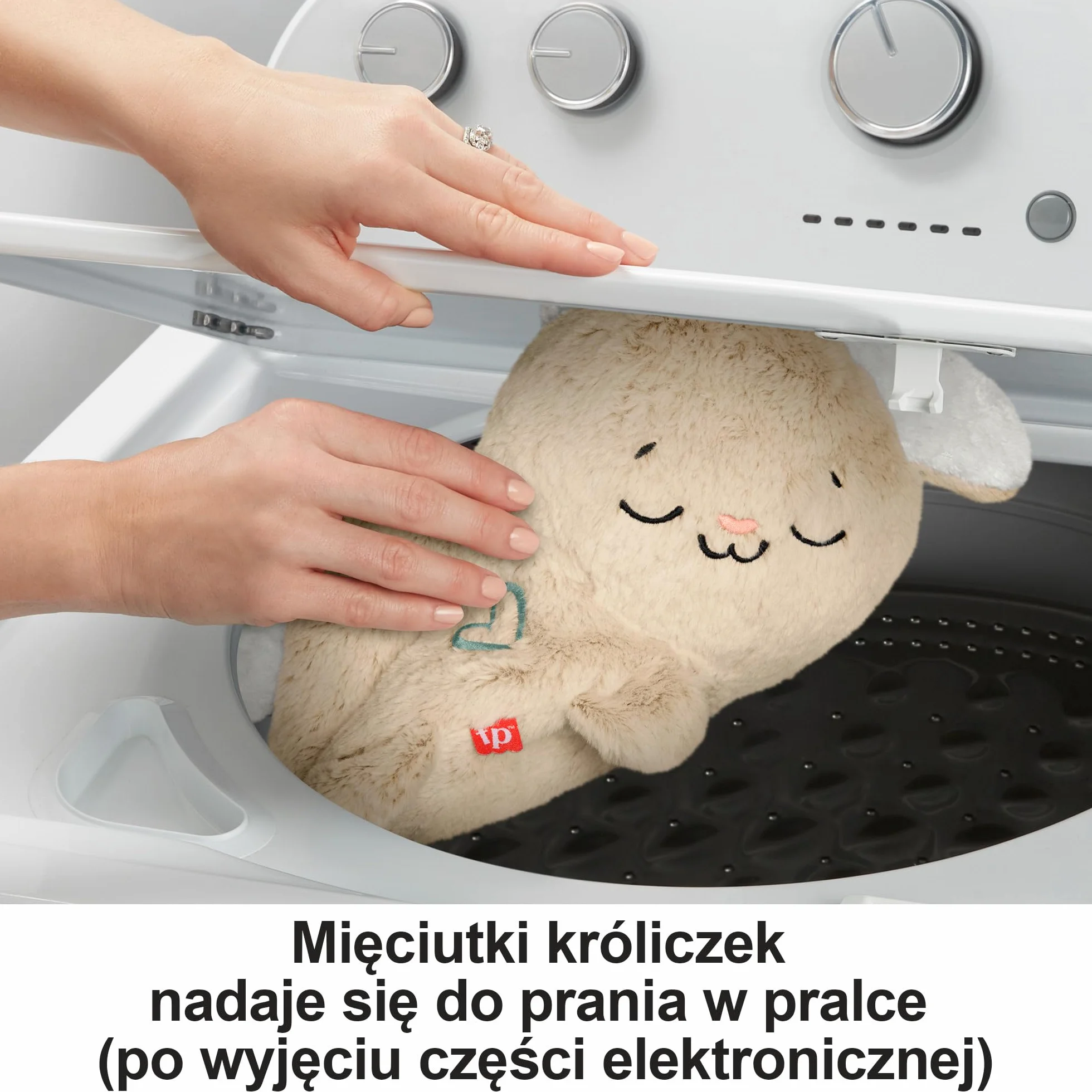 Fisher-Price Śpiący Króliczek Usypiacz Przenośna Przytulanka z Muzyką i Światełkami HXG97