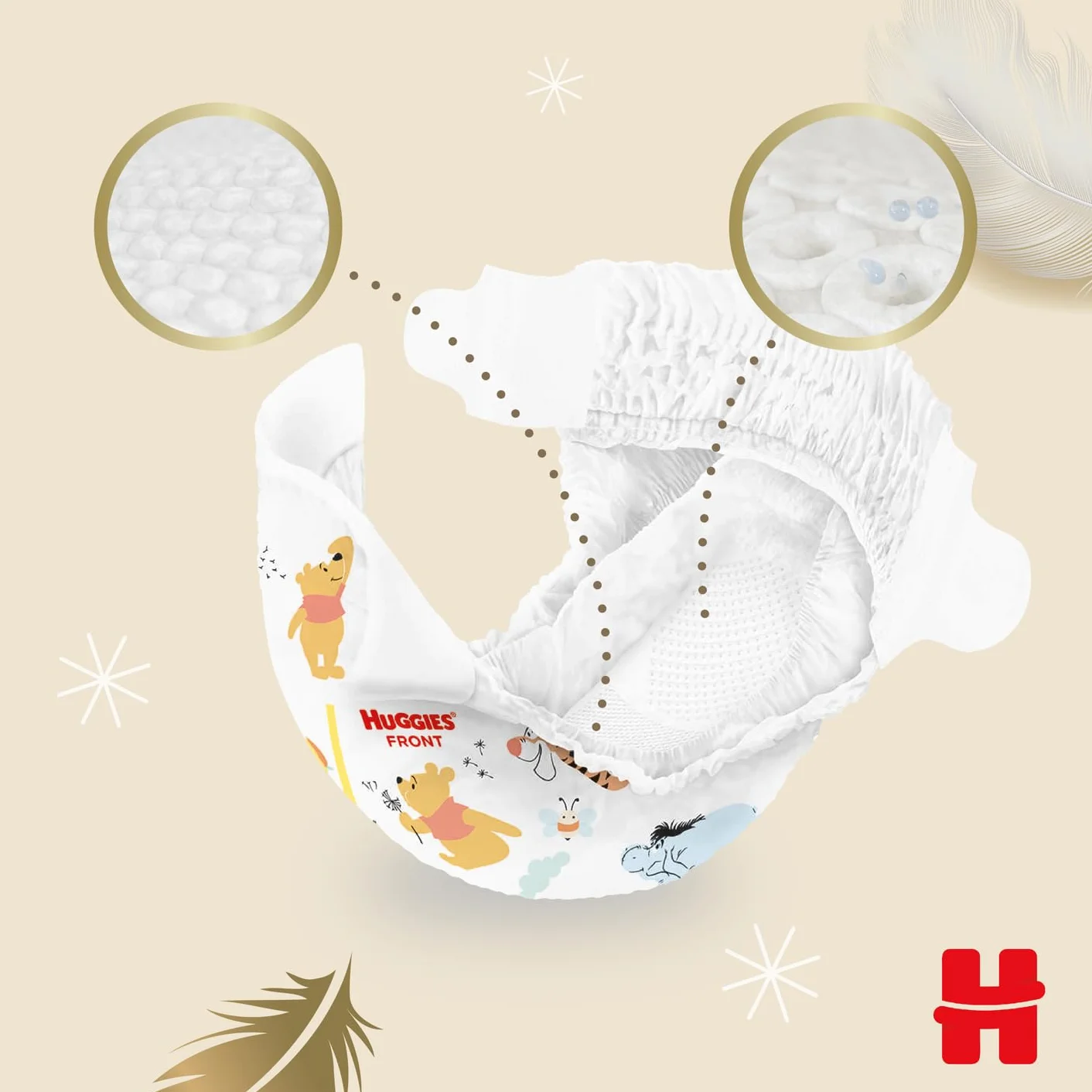 Huggies Extra Care Pieluchy rozmiar 3, (6-10 kg) 144 szt.