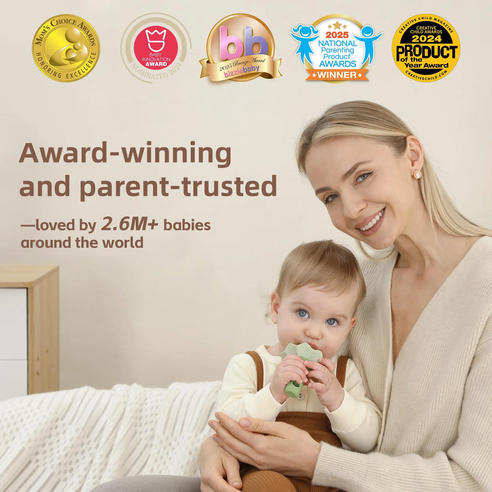 Moonkie Karmnik na owoce dla niemowląt z tacą do zamrażarki | Silikonowy podajnik żywności dla niemowląt bez BPA z woreczkami w dwóch rozmiarach | Prezenty na baby shower | 4 miesiące+ Led Weaning, 2