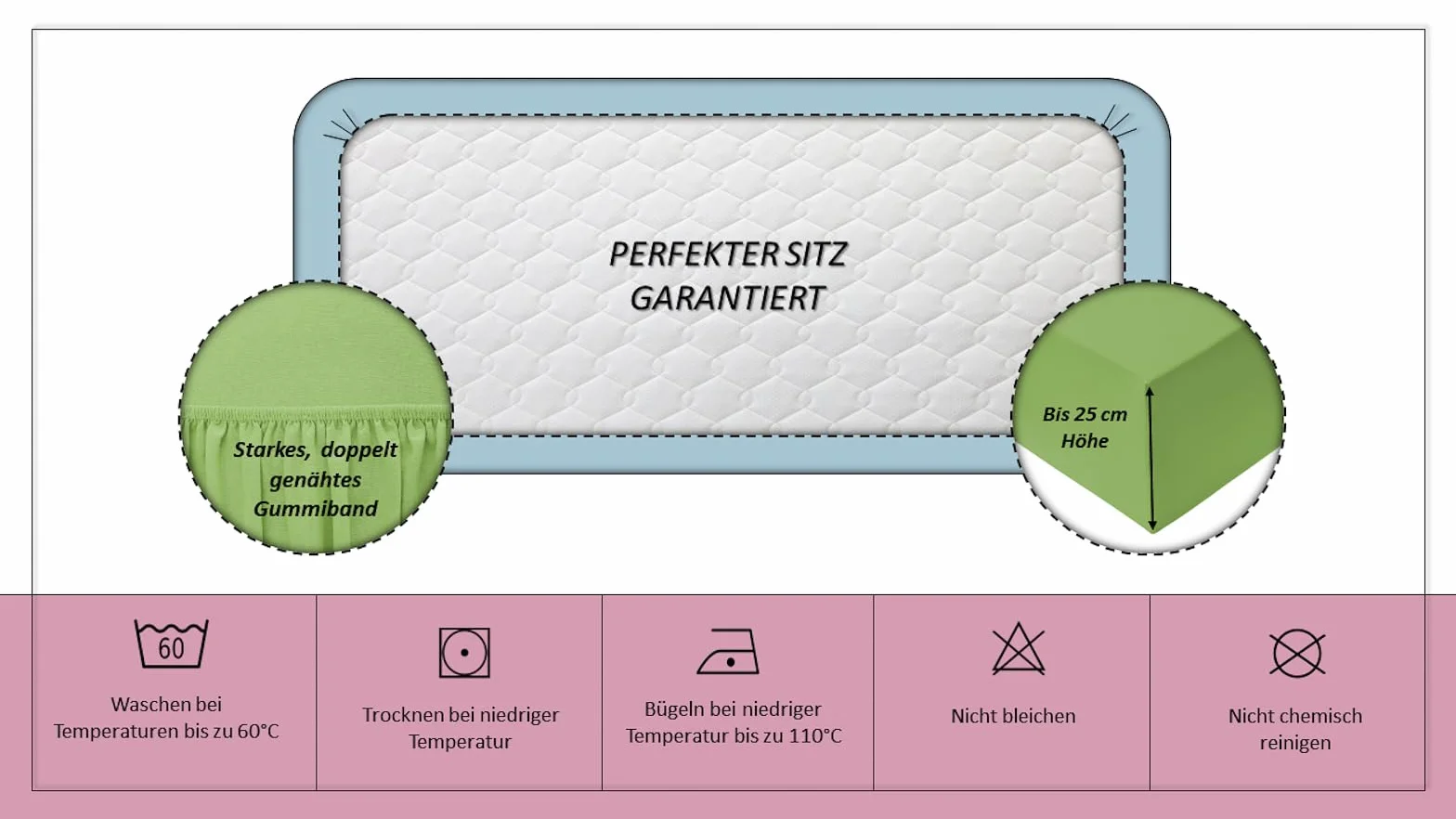 TM Maxx Prześcieradło z gumką 100% bawełna 80 x 160 Öko-Tex biały