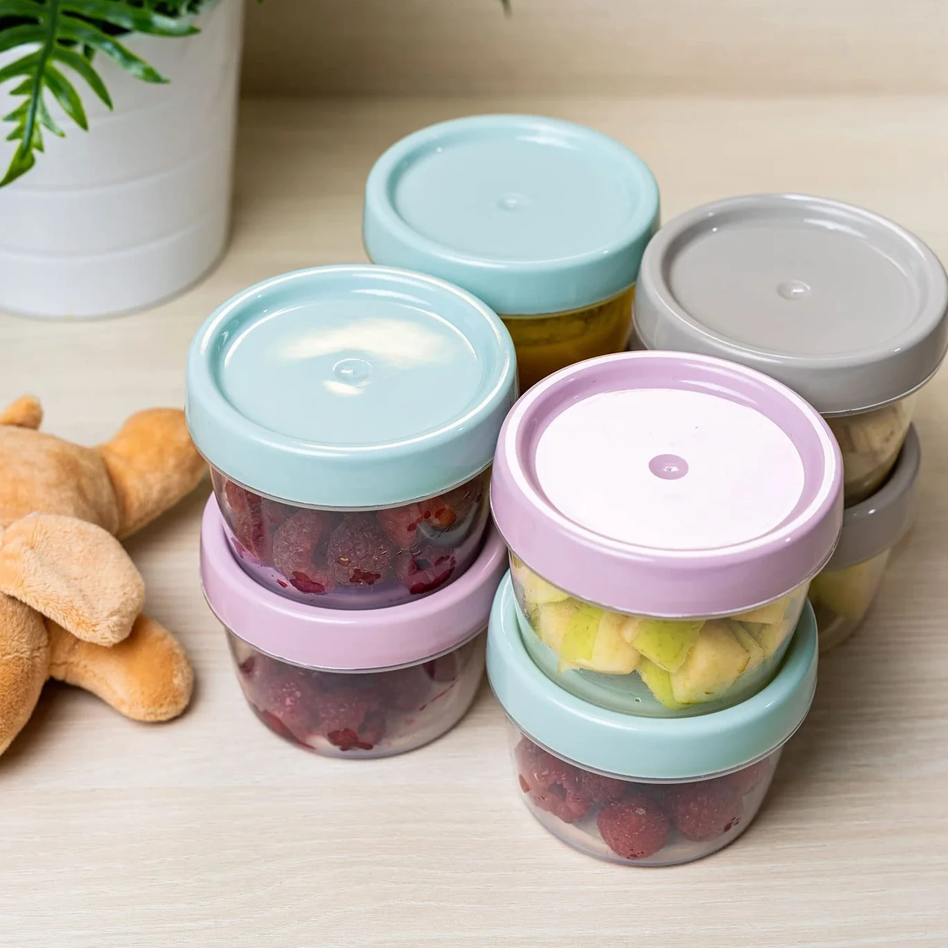 Opakowanie 24 pojemników na jedzenie 200 ml, bez BPA, Pojemnik na kuchenkę mikrofalową i zmywarkę, zamrażarka